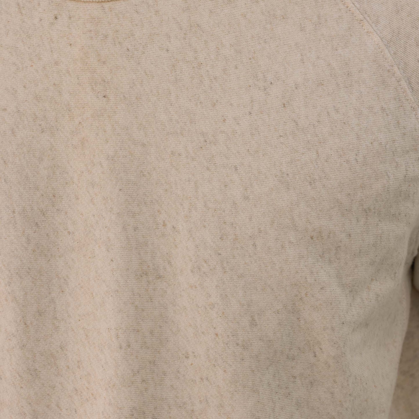 Sweatshirt in organic cotton and mottled ecru linen