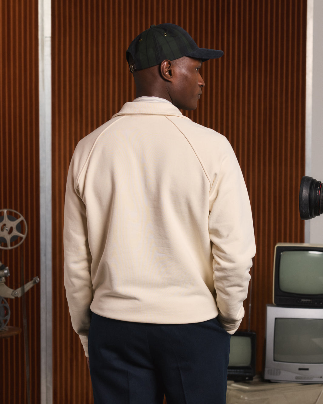 Ecru cotton sweatshirt