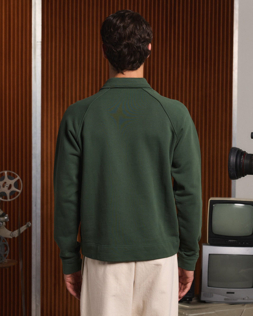 Green cotton sweatshirt