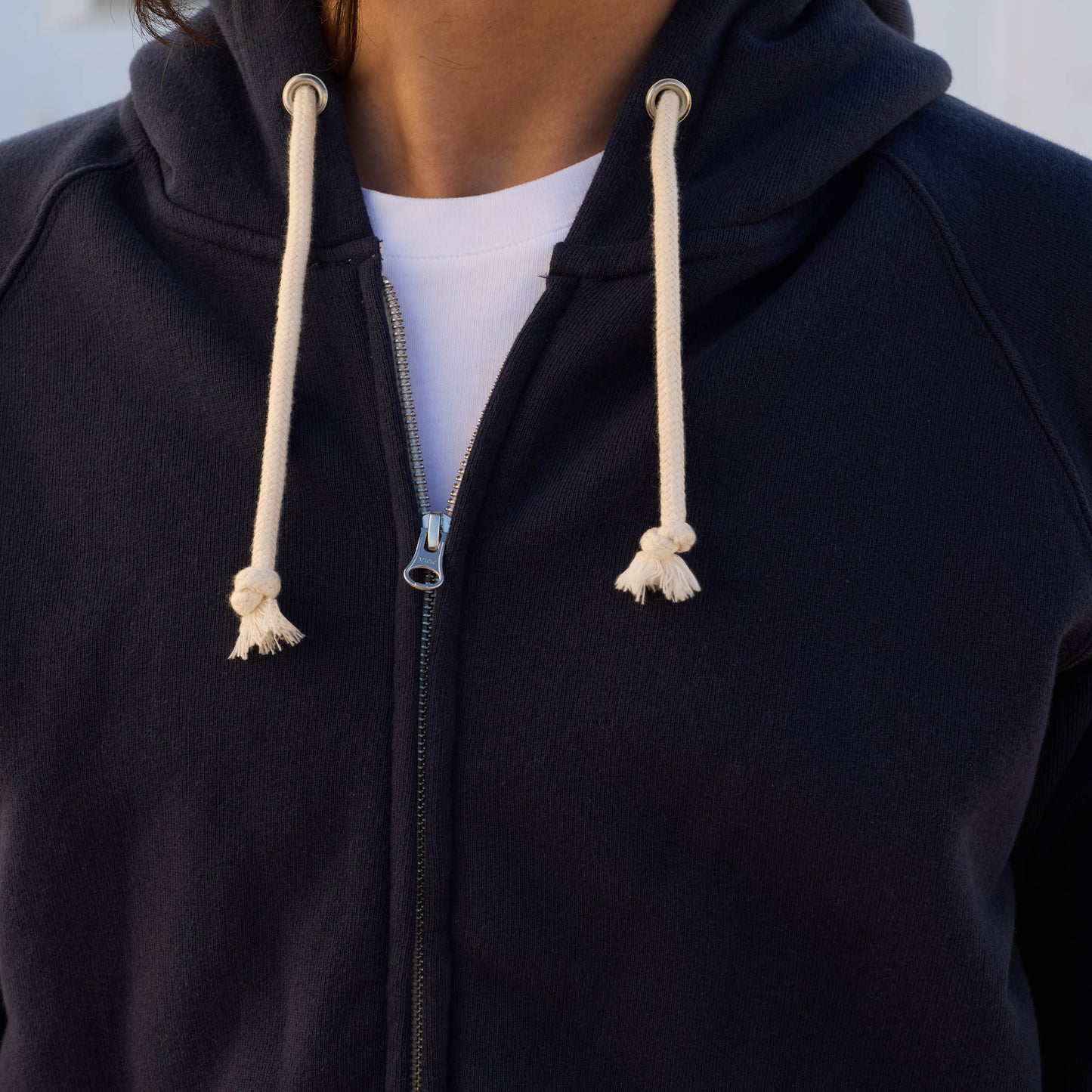 Navy zipped hoodie