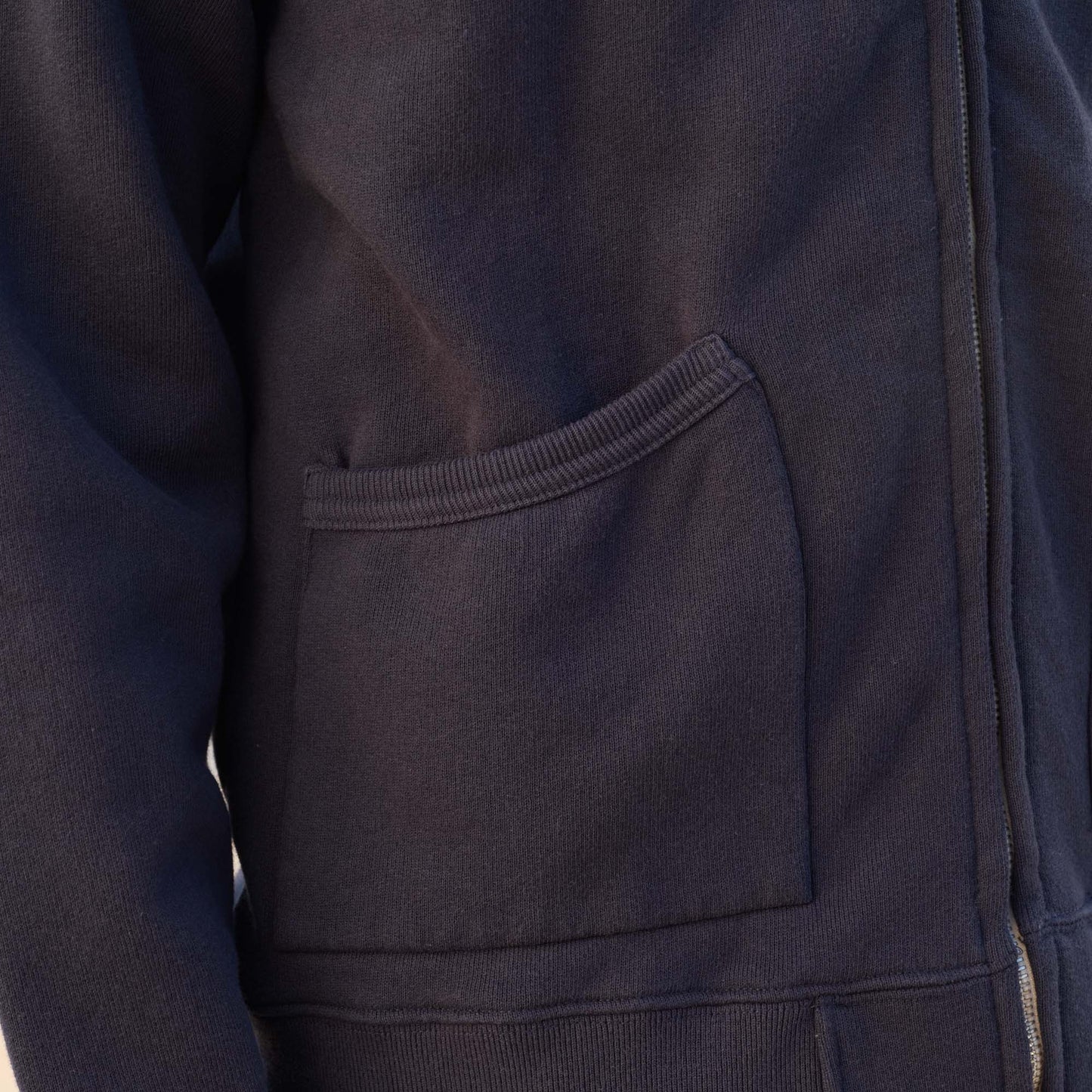 Navy zipped hoodie