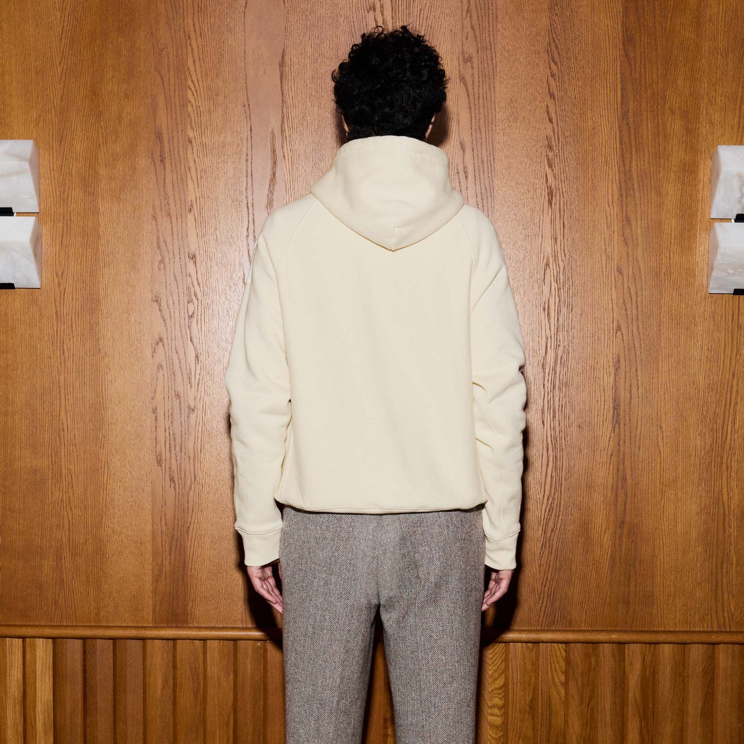 Hoodie en coton écru