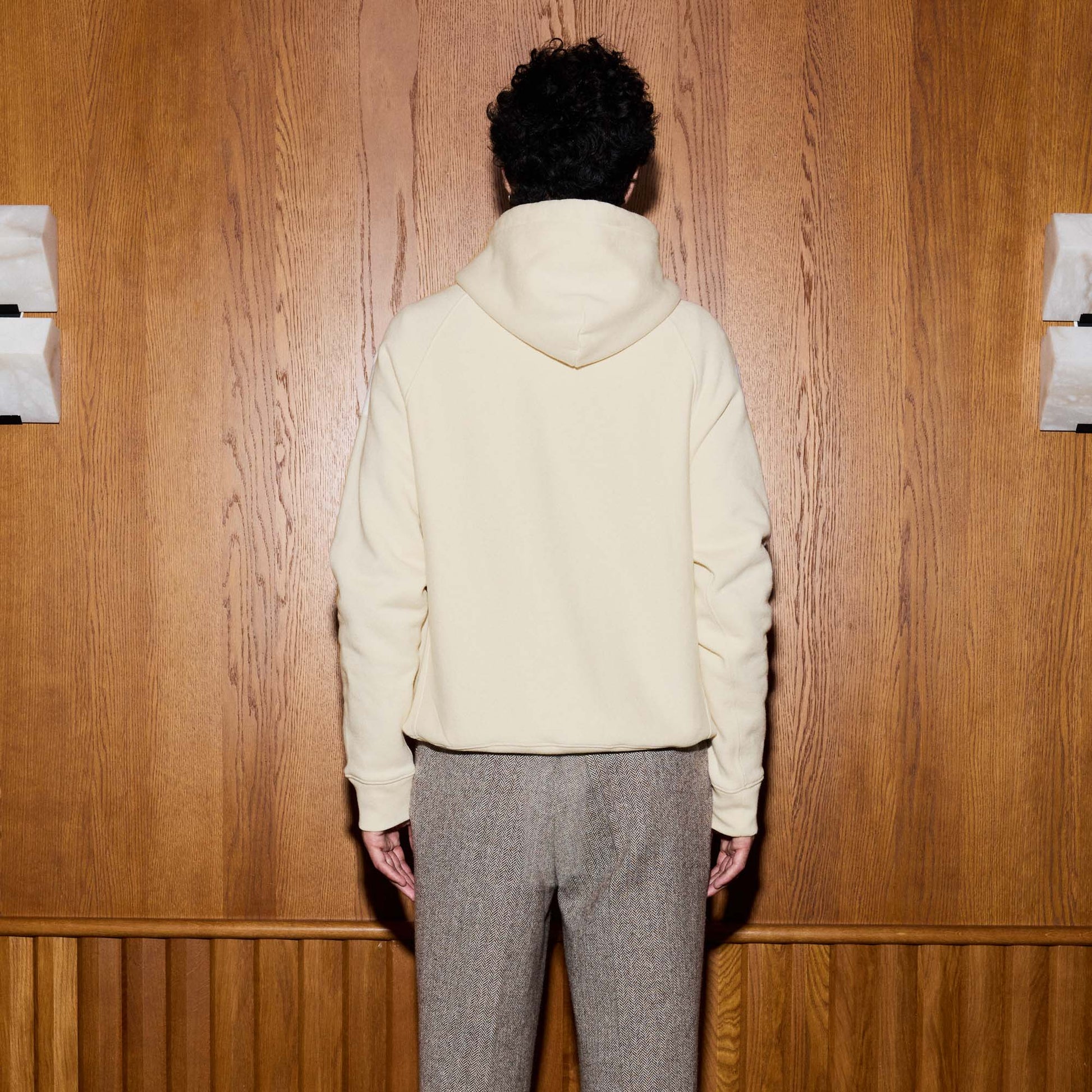 Hoodie en coton écru