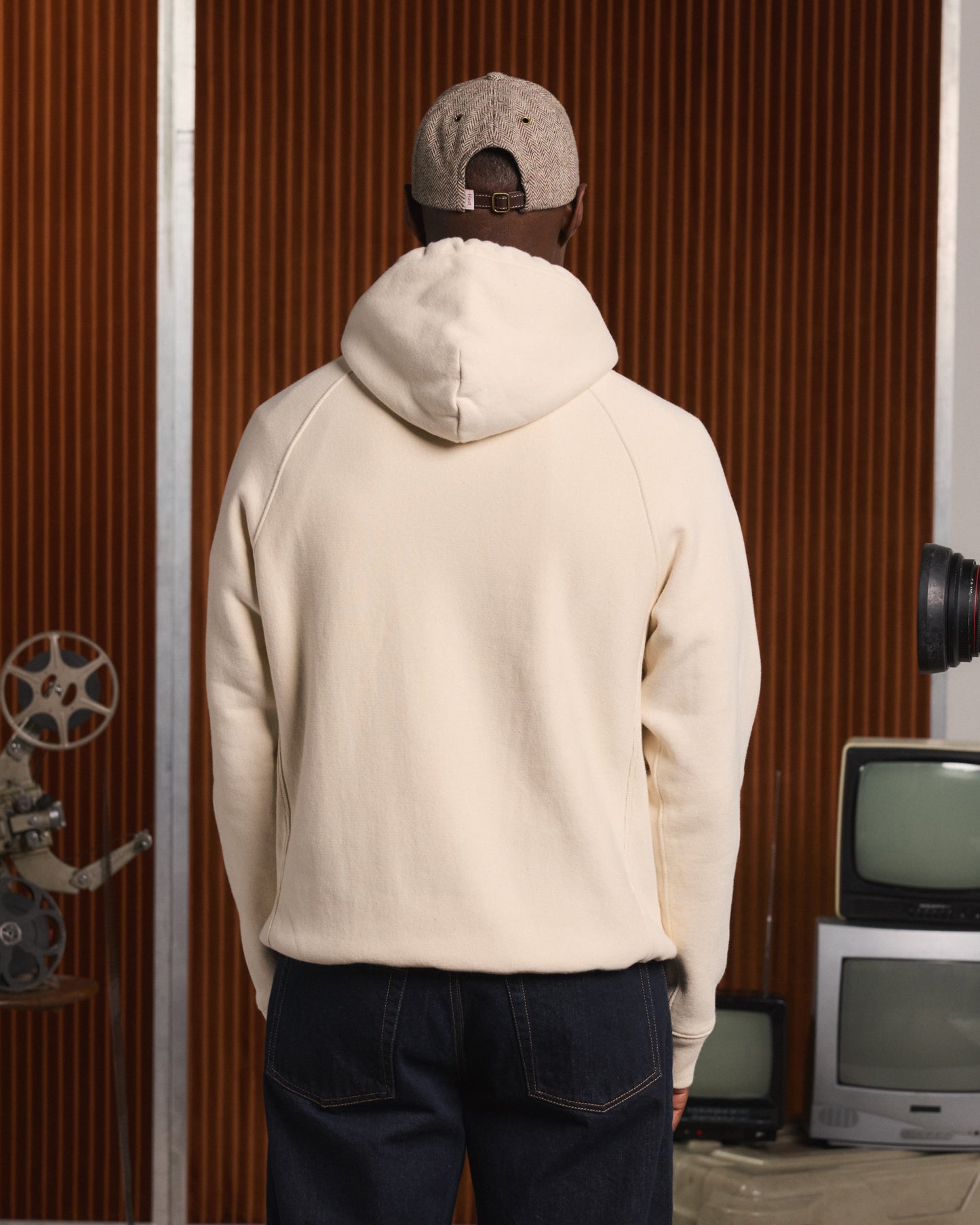 Ecru heavyweight cotton Hoodie