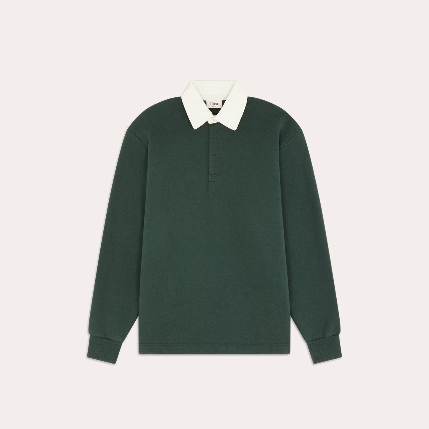 Polo rugby en molleton vert