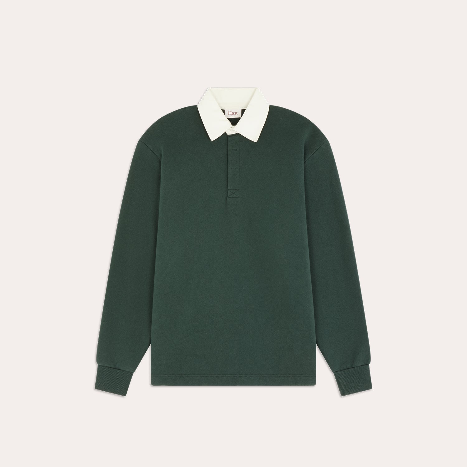 Polo rugby en molleton vert