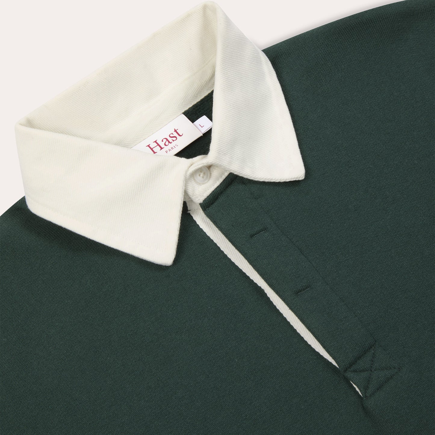 Polo rugby en molleton vert