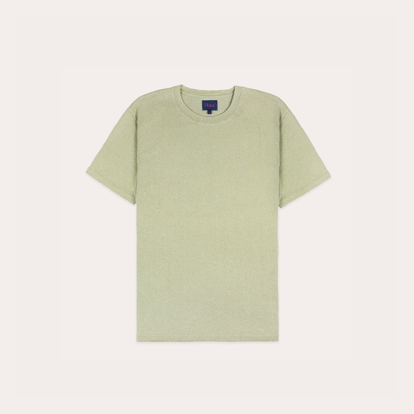 T-shirt en coton et lin vert sauge