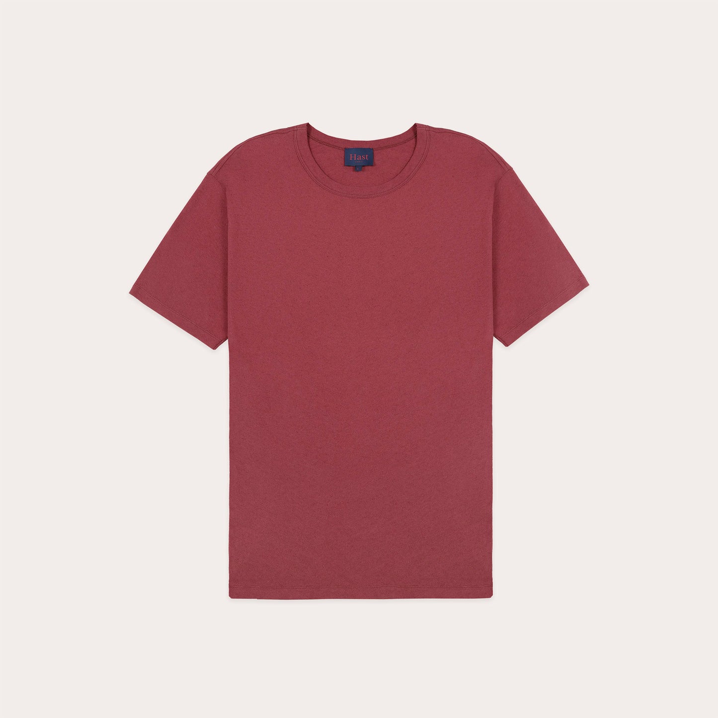 T-shirt en coton et lin framboise