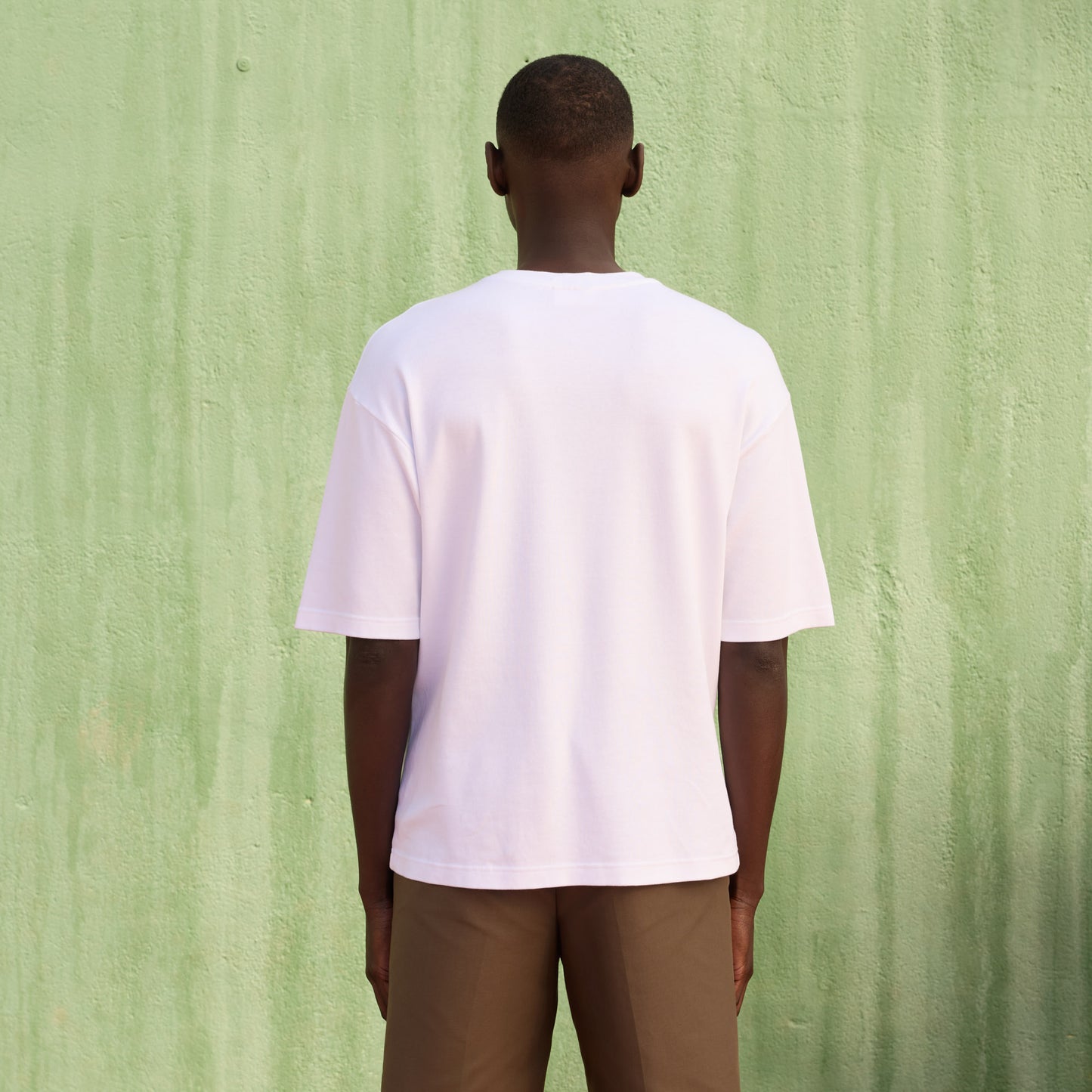 white interlock cotton T-shirt