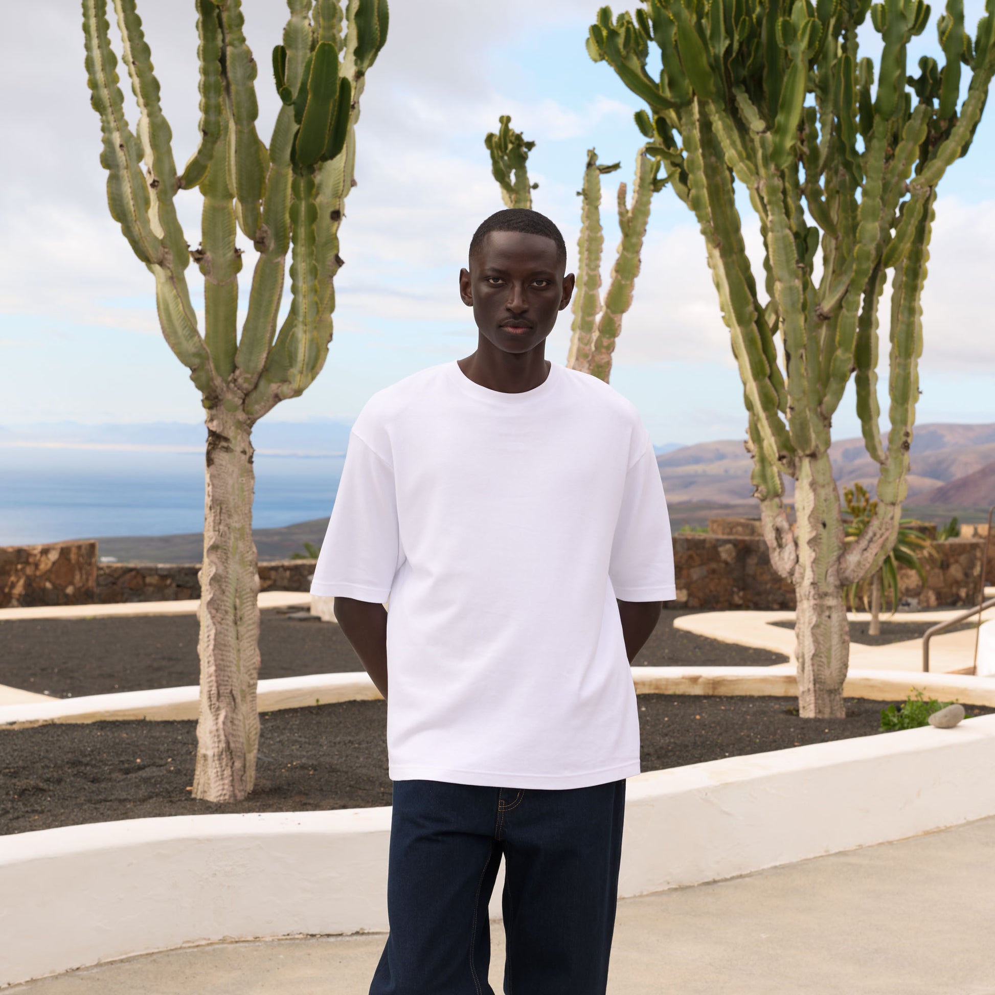 T-shirt en coton interlock blanc