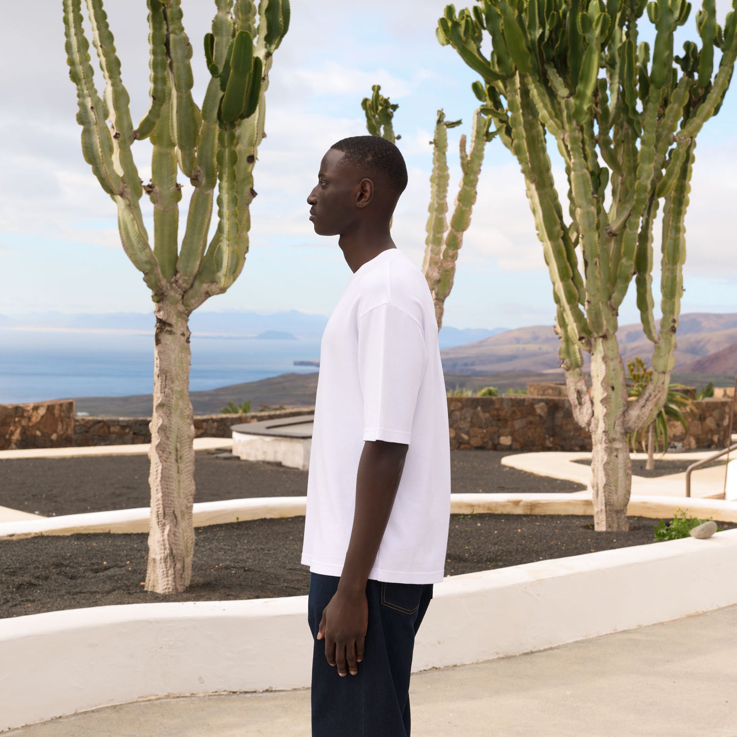 T-shirt en coton interlock blanc