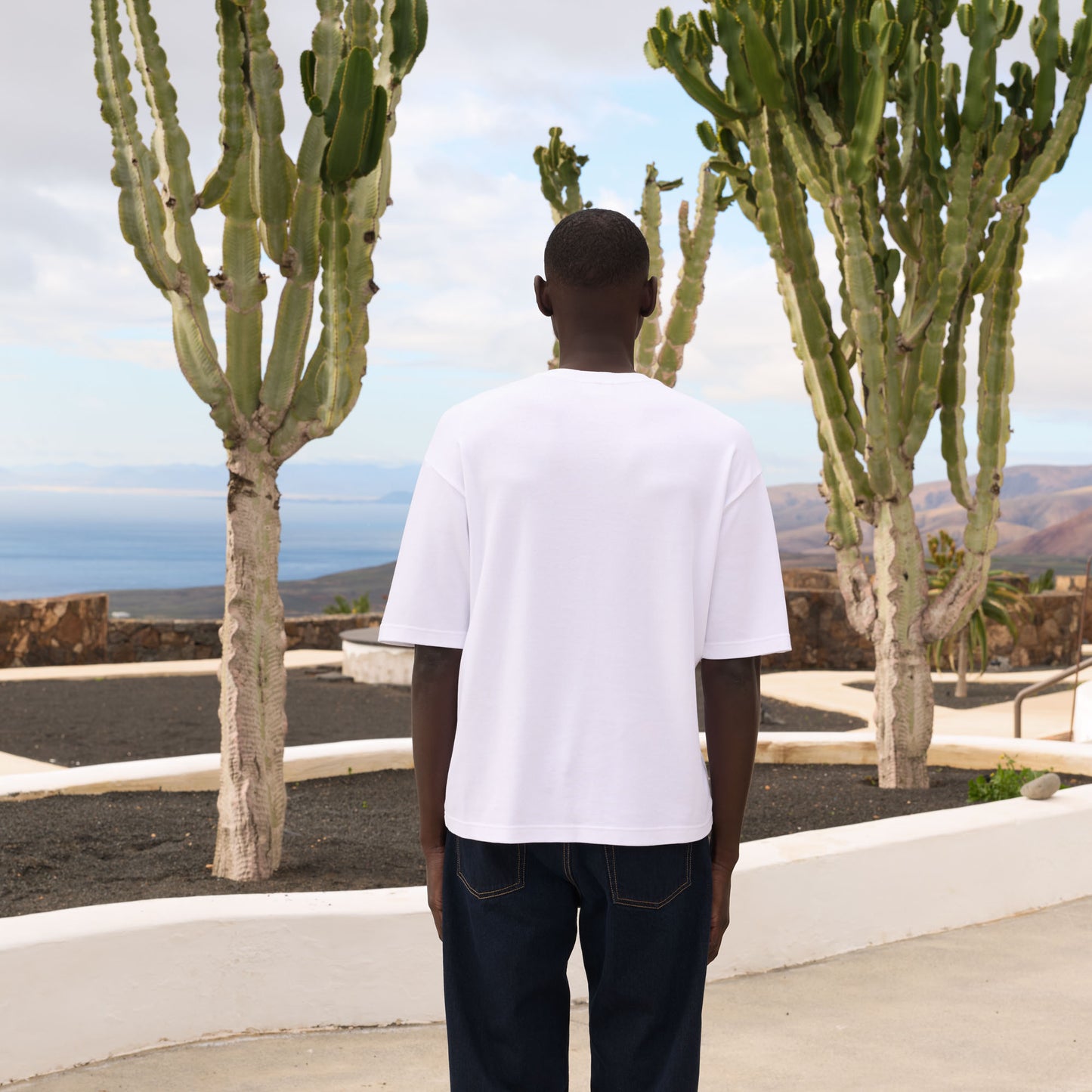 T-shirt en coton interlock blanc