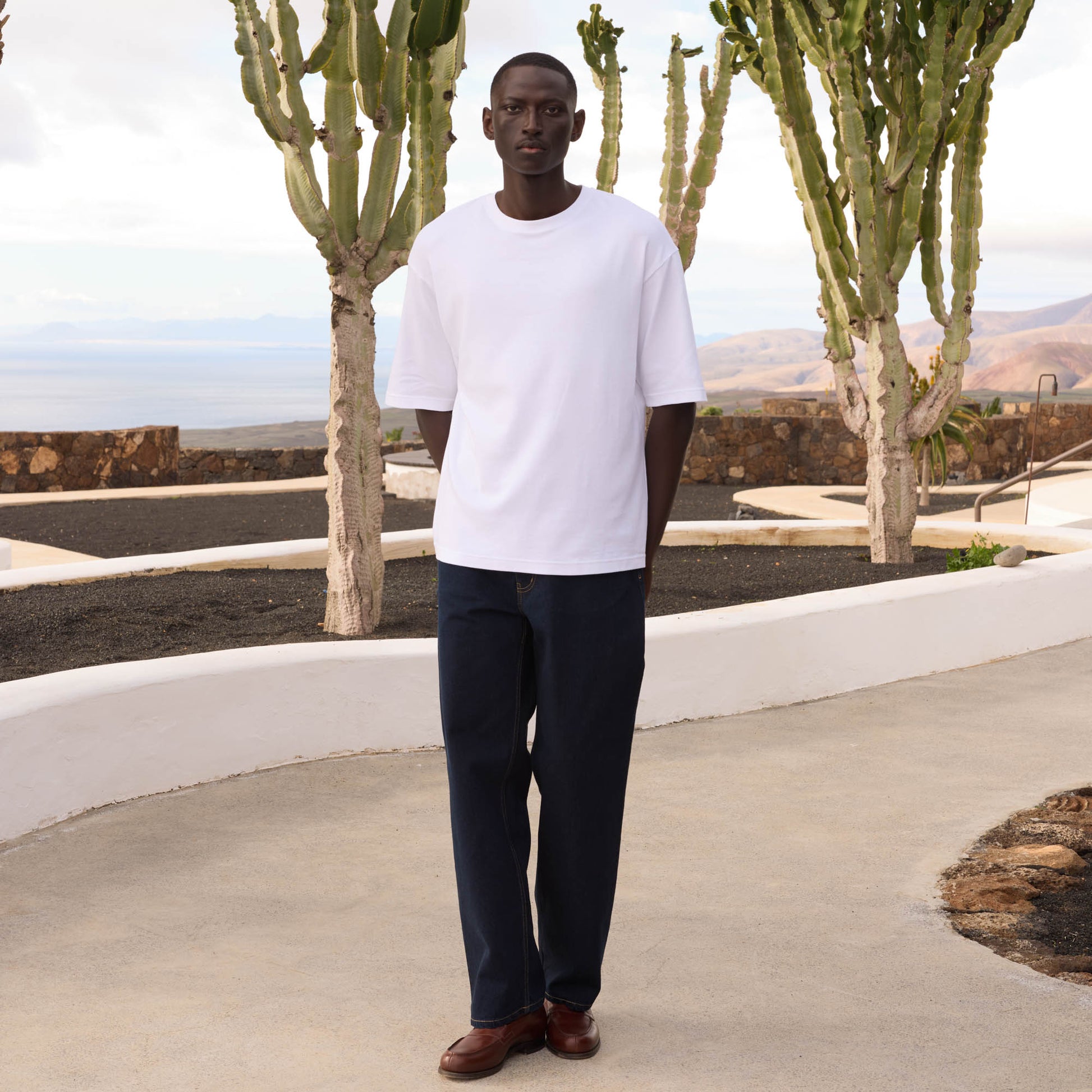 T-shirt en coton interlock blanc