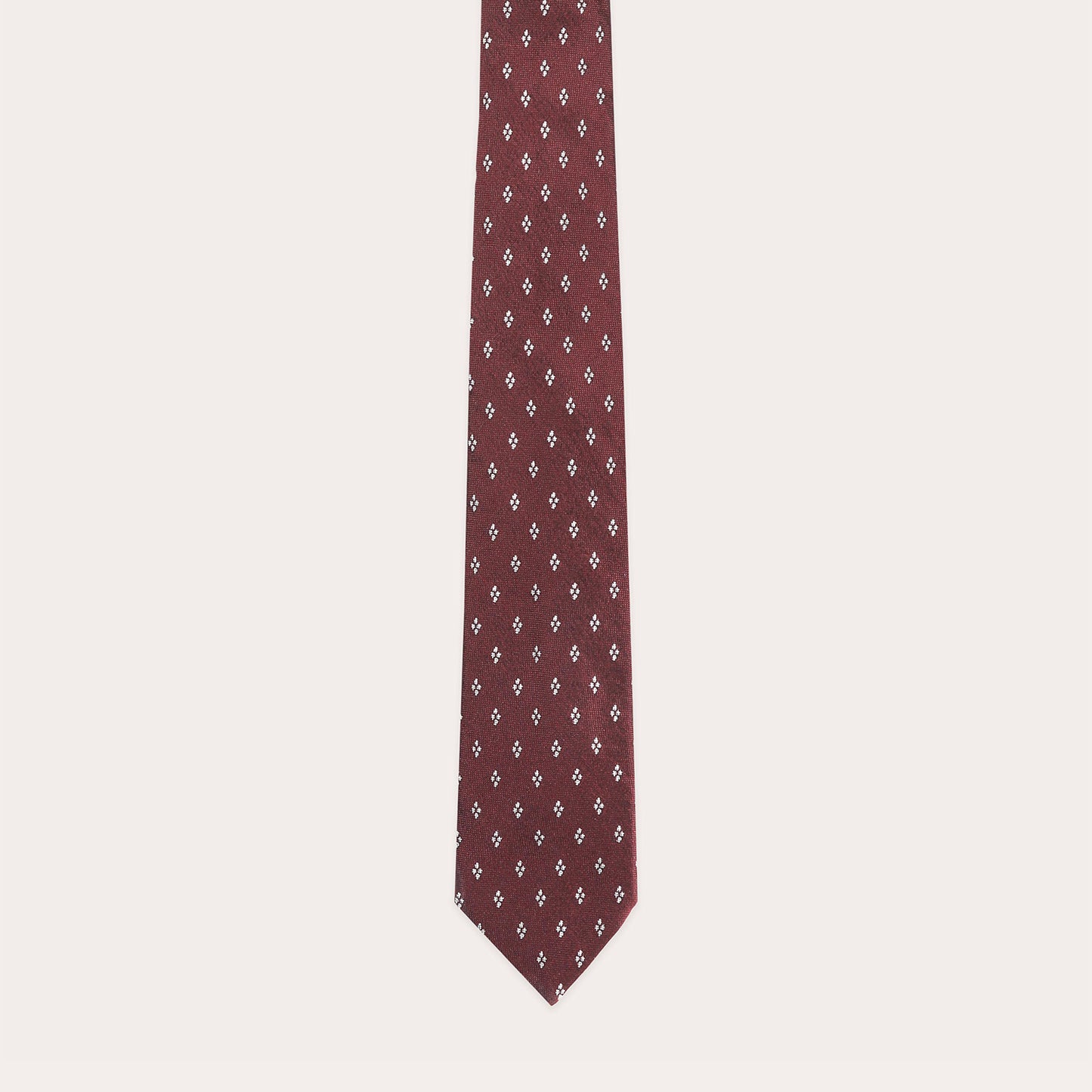 Burgundy patterned tie