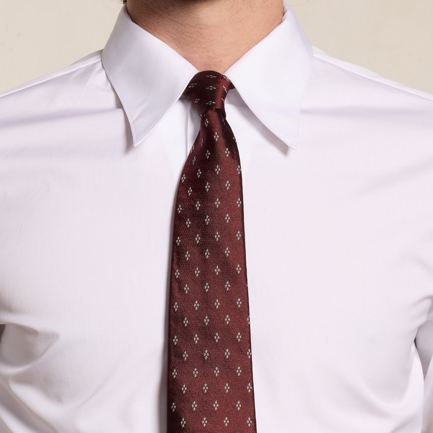 Cravate bordeaux à motifs