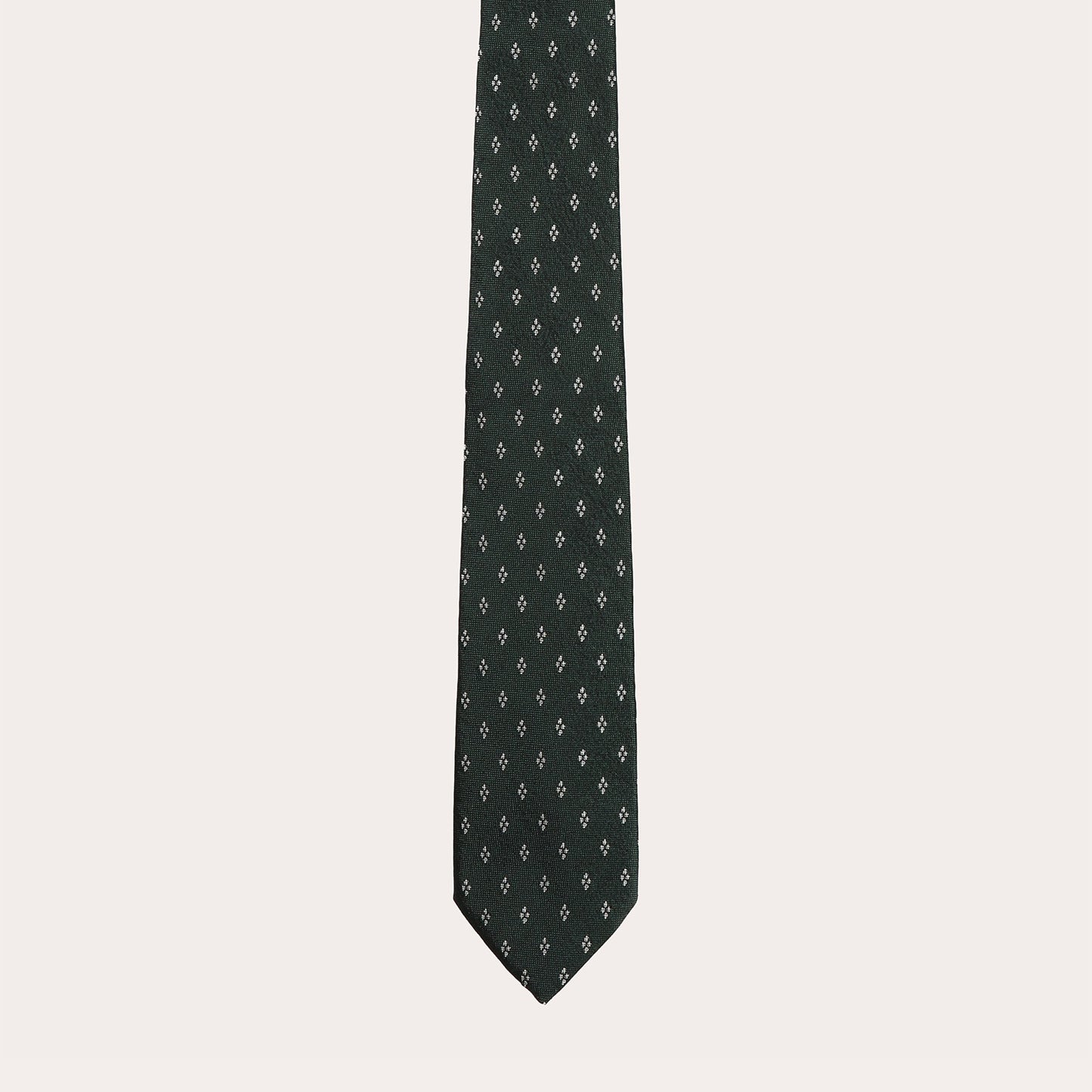 Green patterned tie