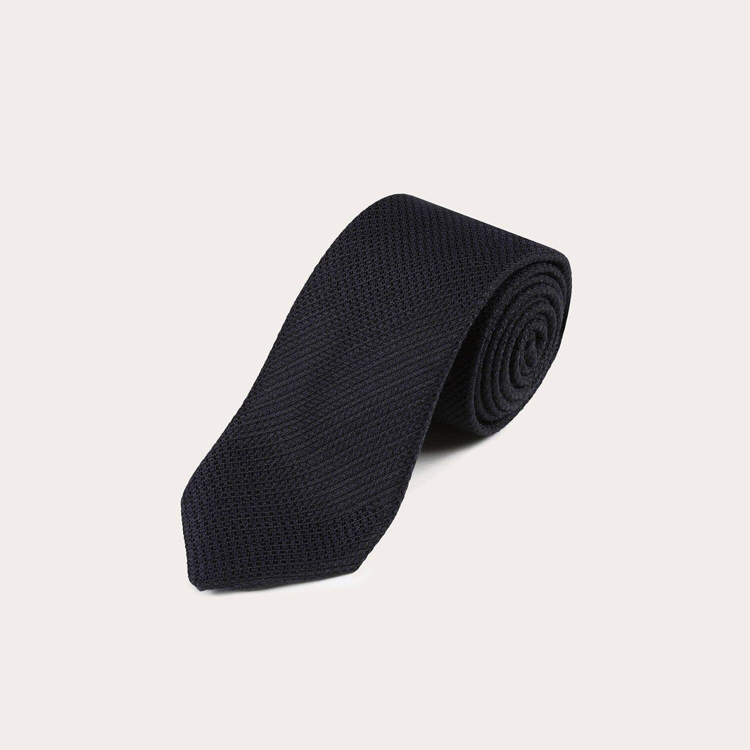 Cravate tissée marine