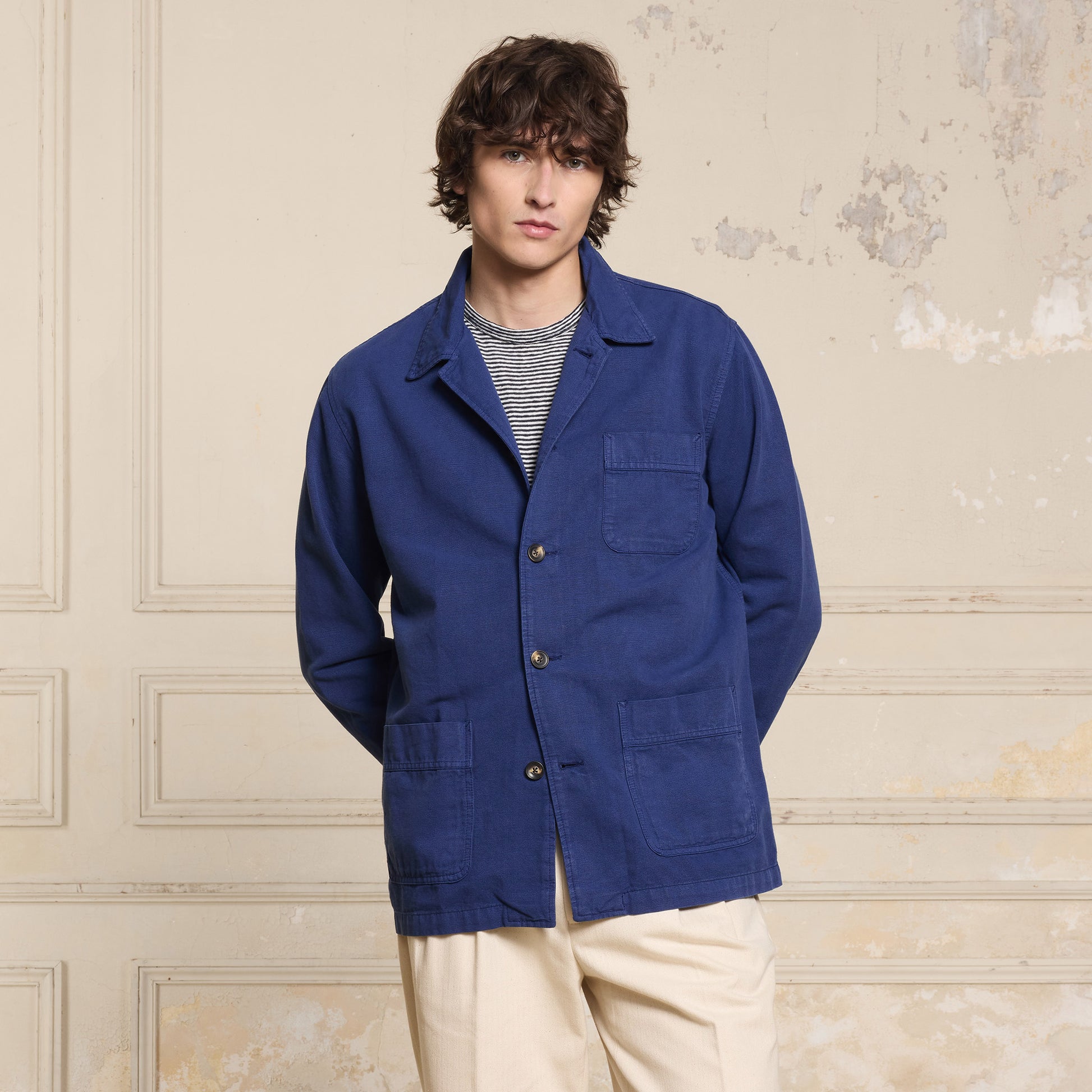 Veste de travail indigo