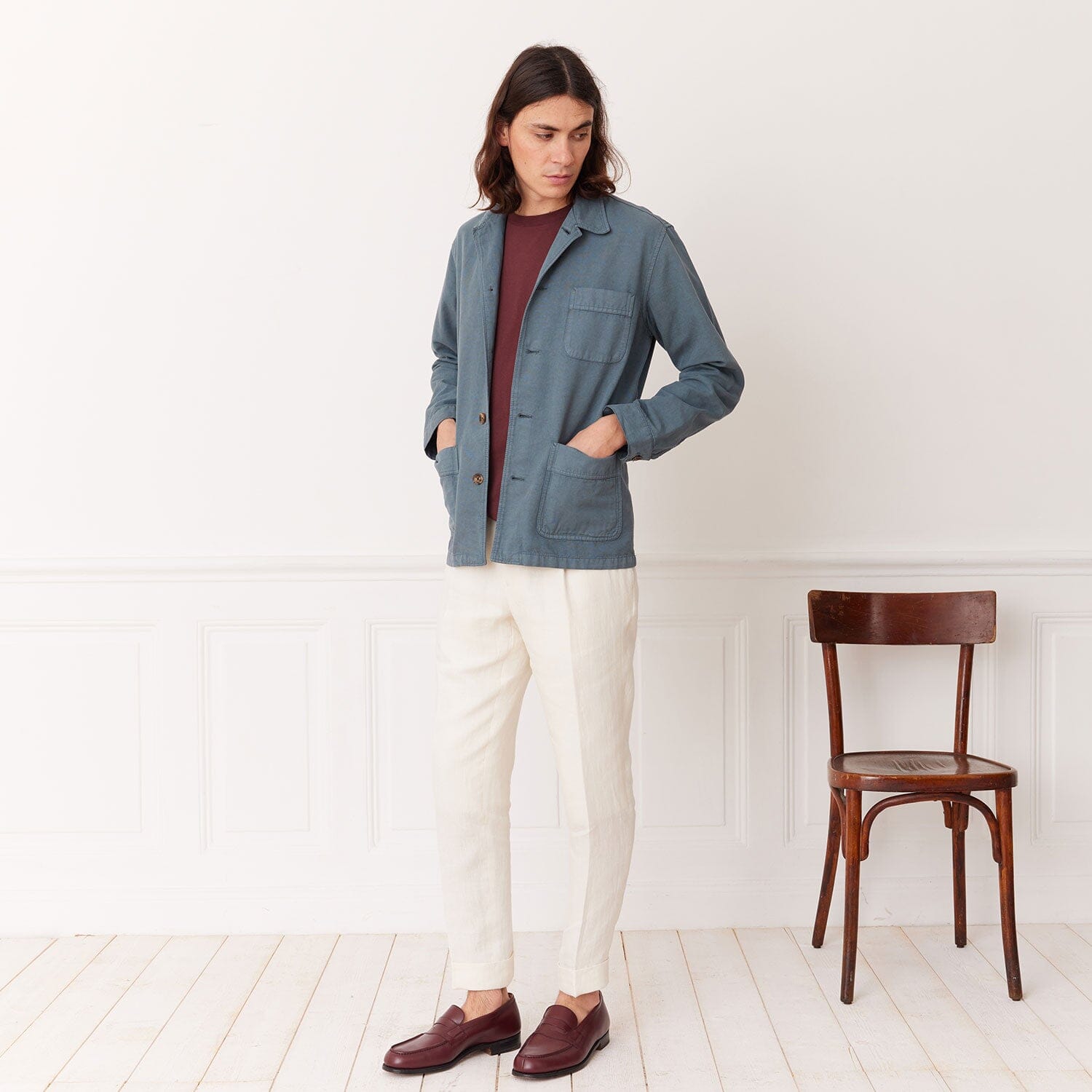 Veste de travail bleue