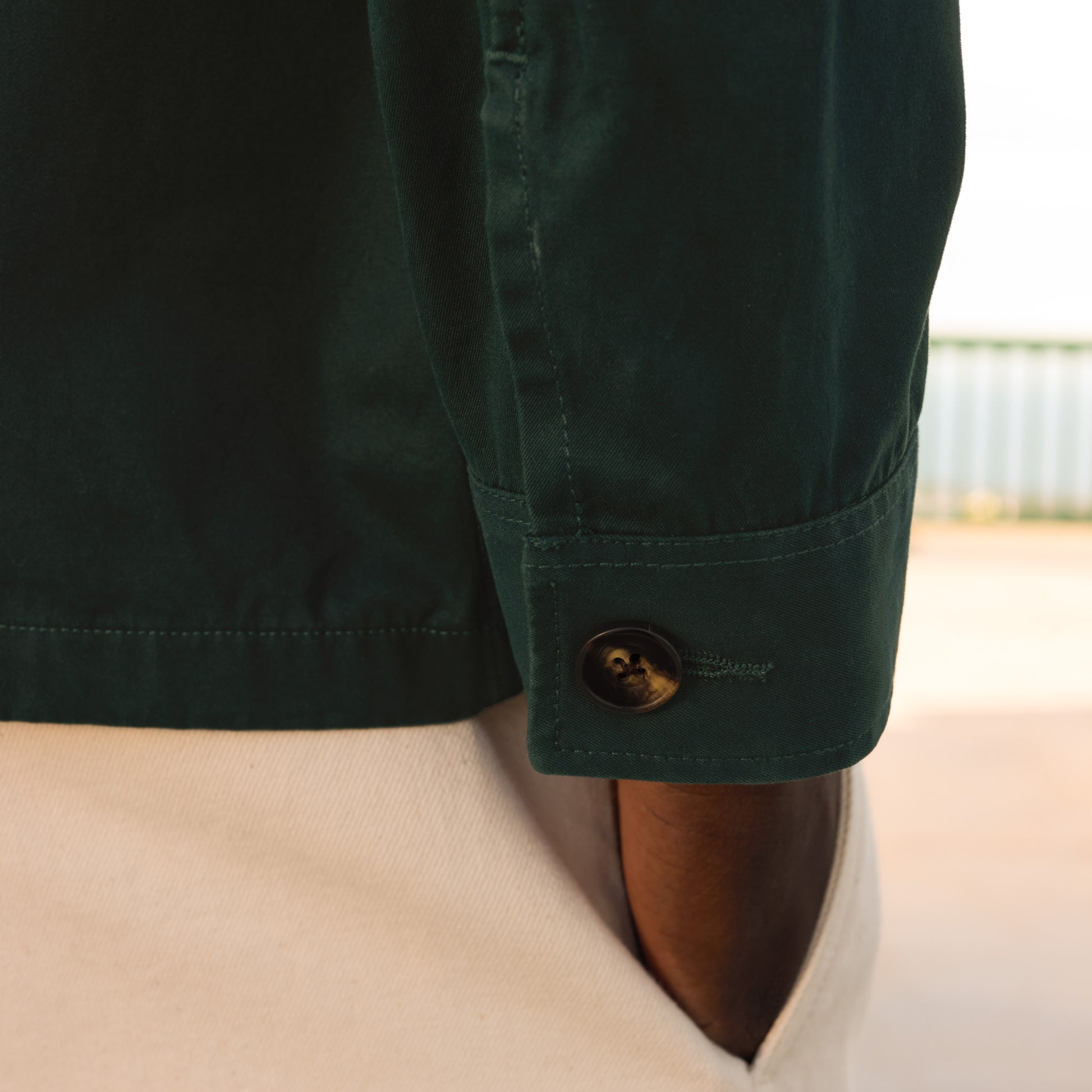 Veste de travail en coton vert sapin