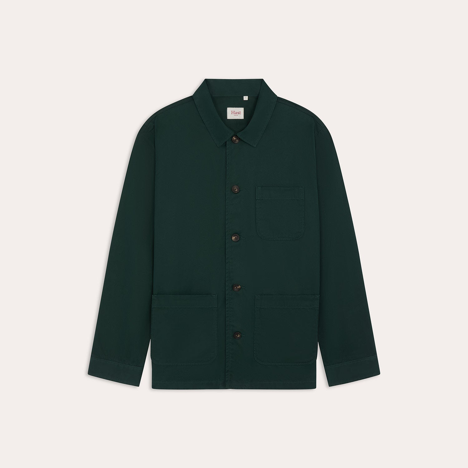 Veste de travail en coton vert sapin