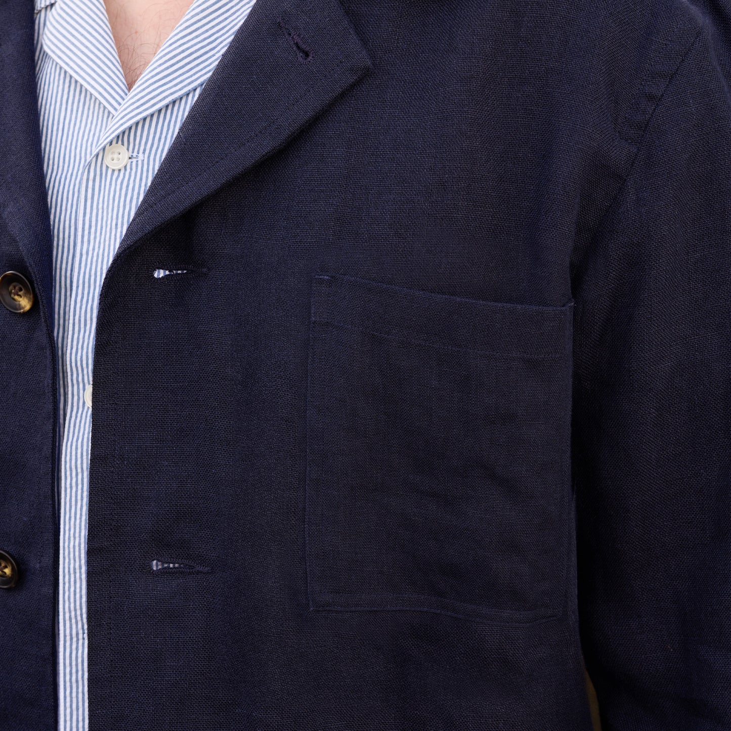Navy Linen Shop Jacket