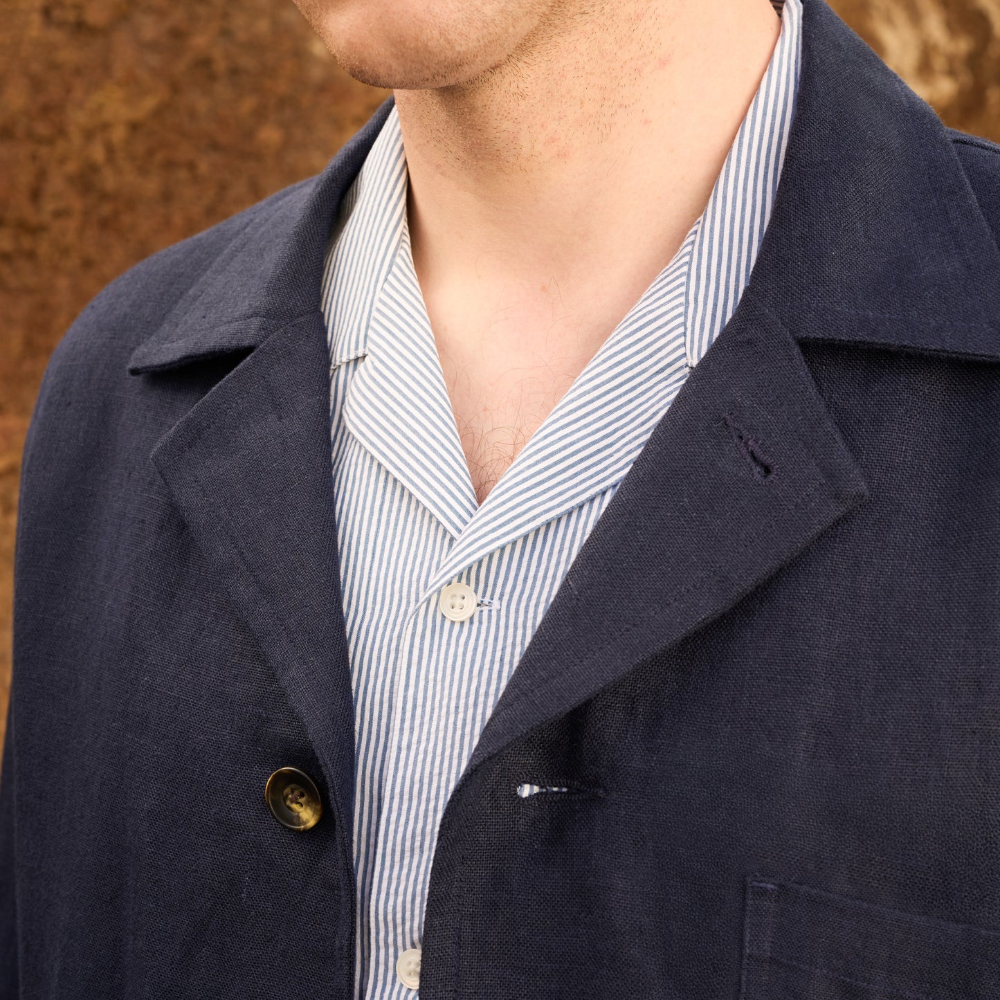 Navy Linen Shop Jacket