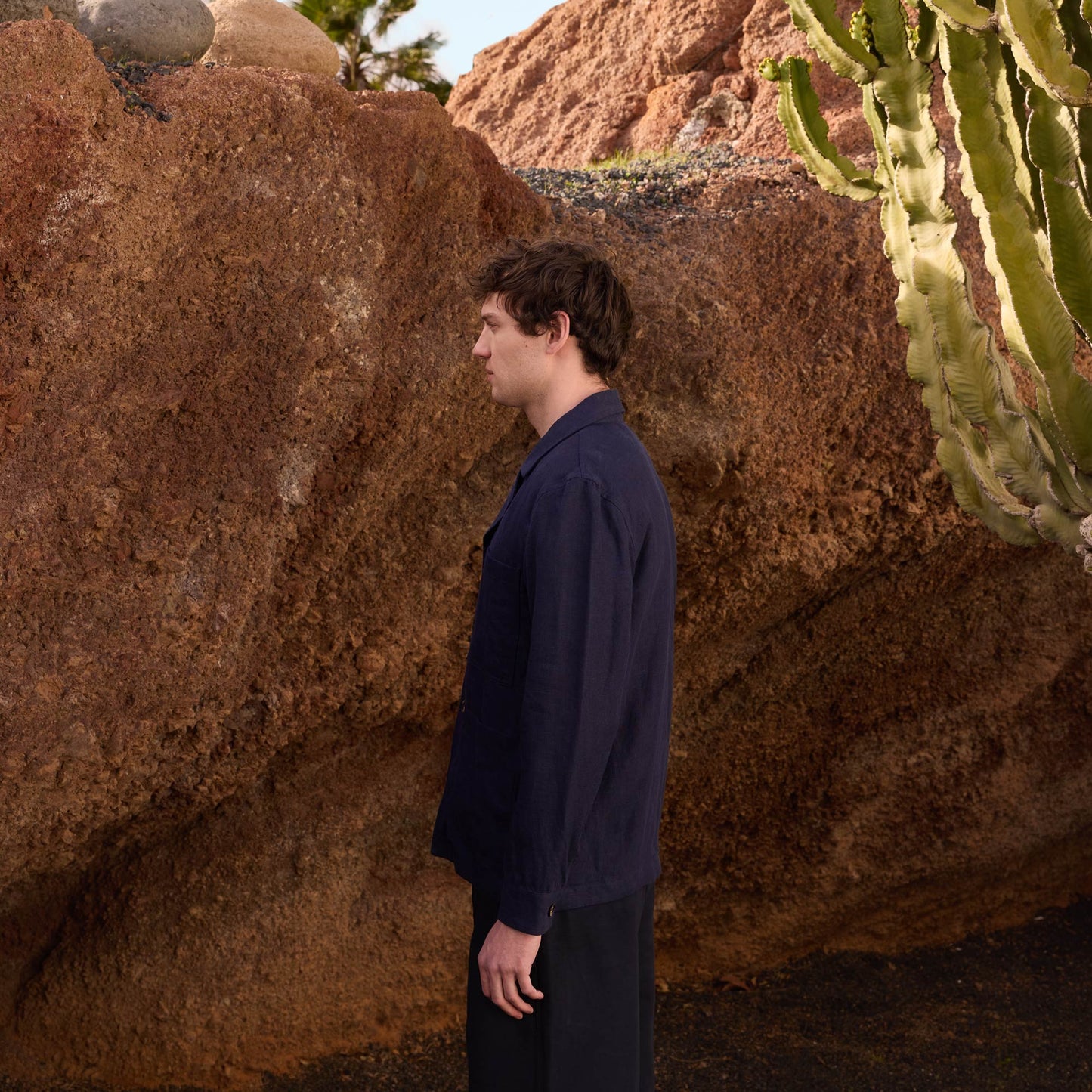 Navy Linen Shop Jacket