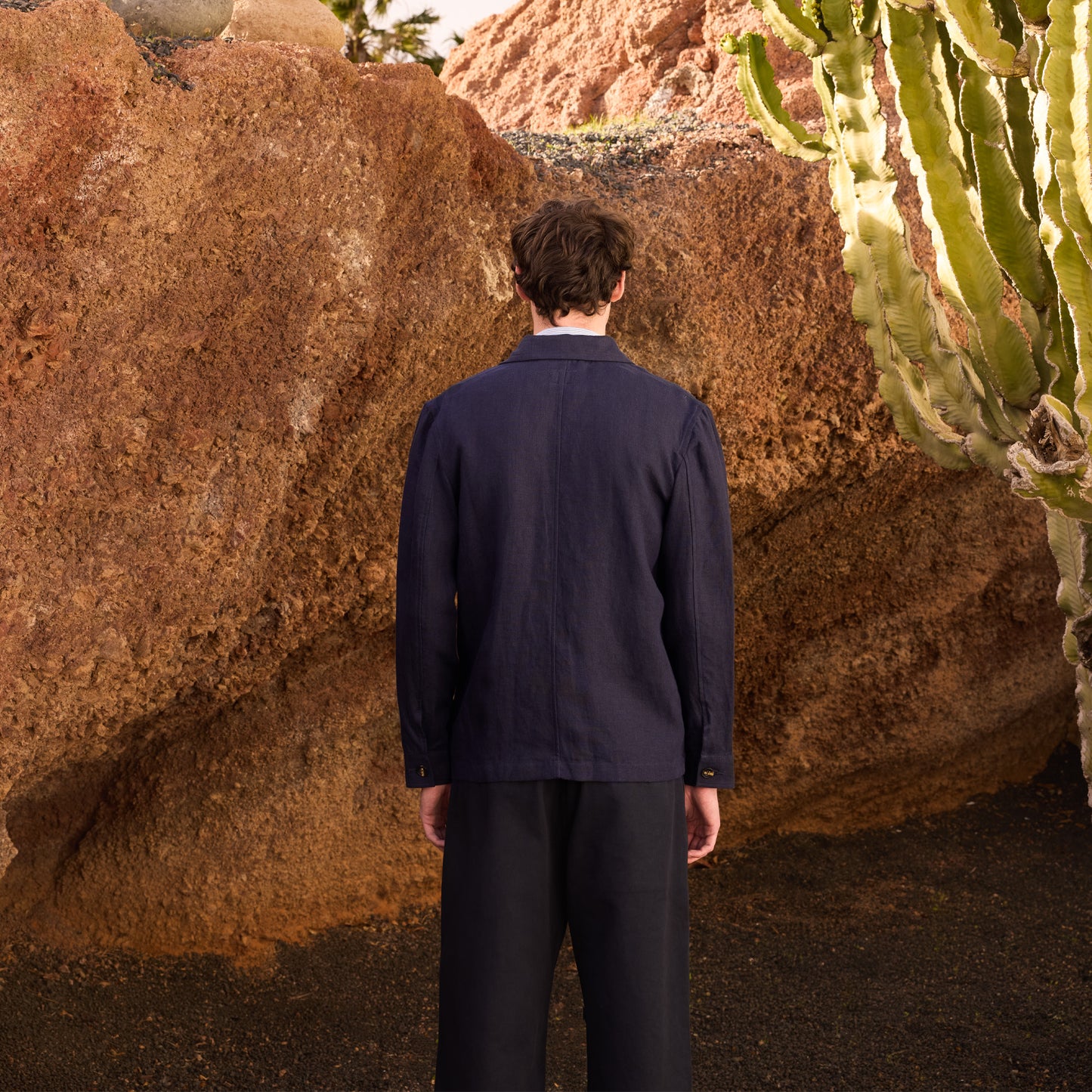 Navy Linen Shop Jacket
