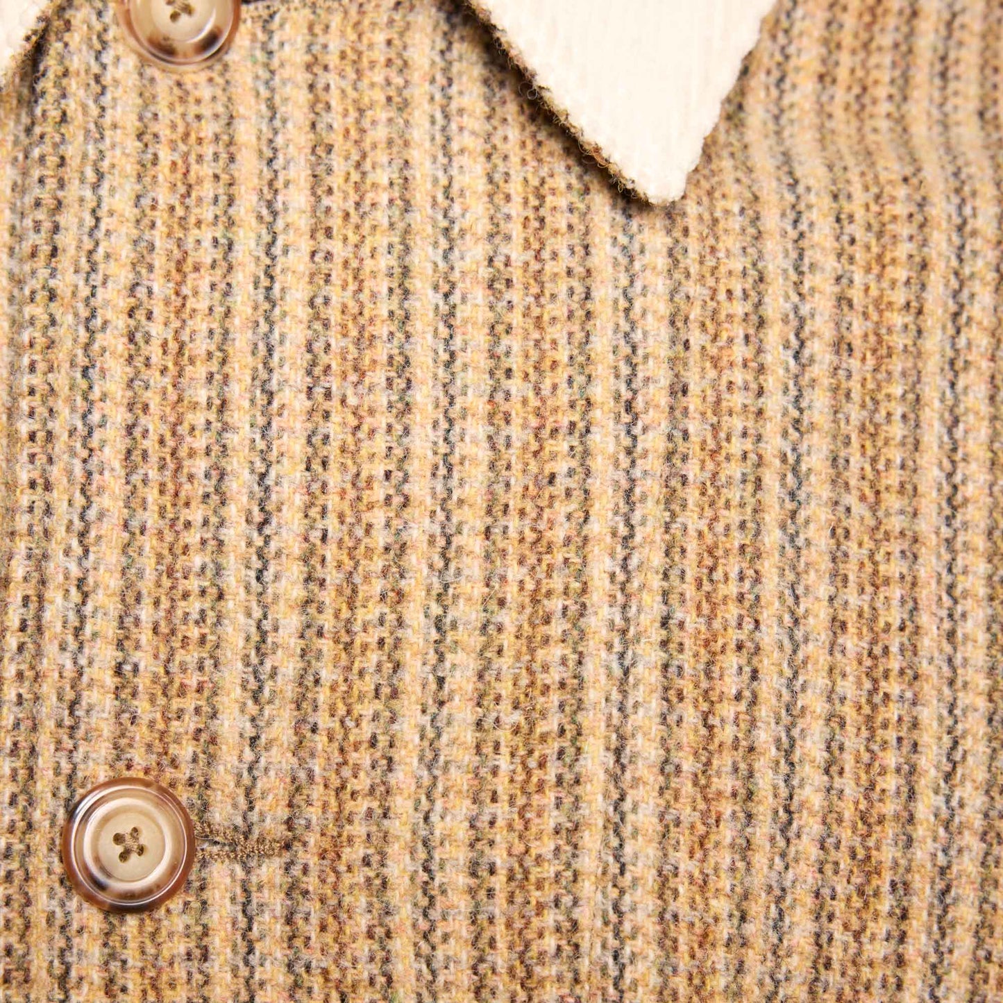 Beige patterned wool work jacket