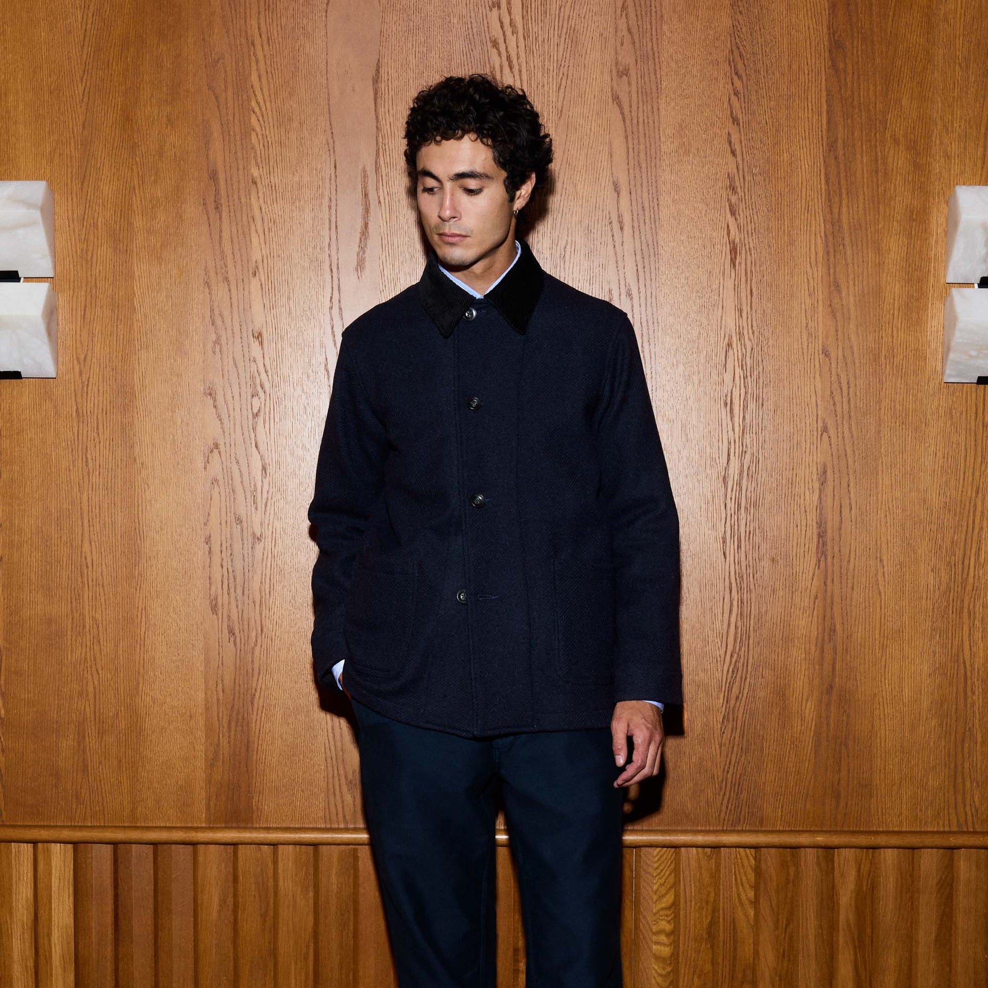 Veste de travail en laine marine Hast – Hast Paris