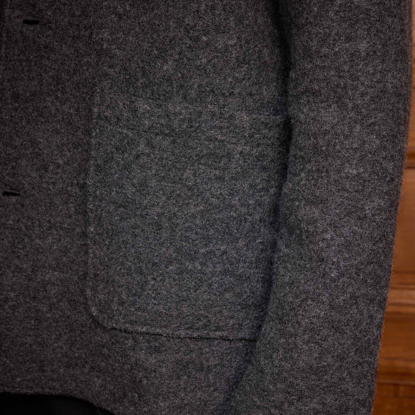 Grey boiled wool work jacket