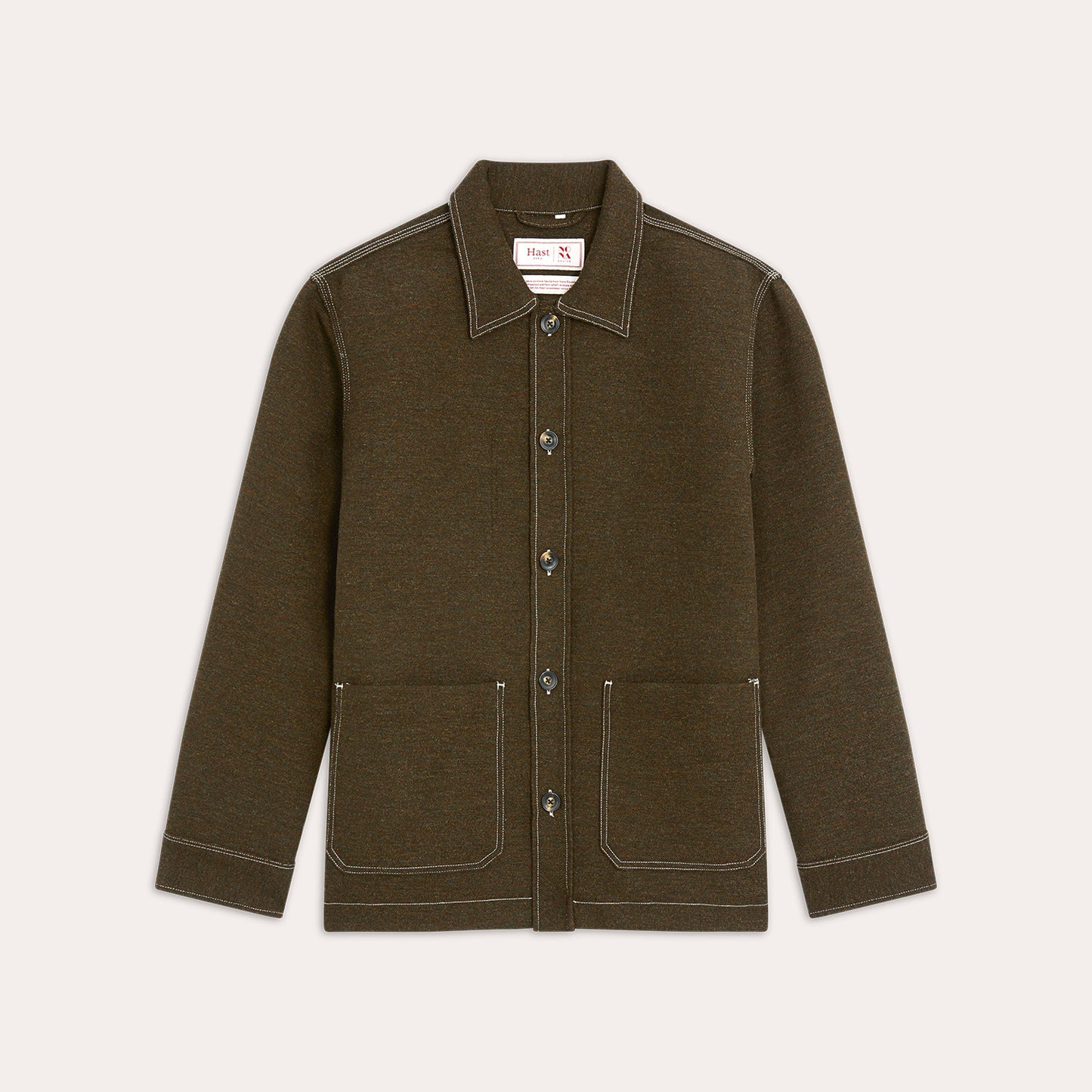 Veste décontractée double-face en laine italienne