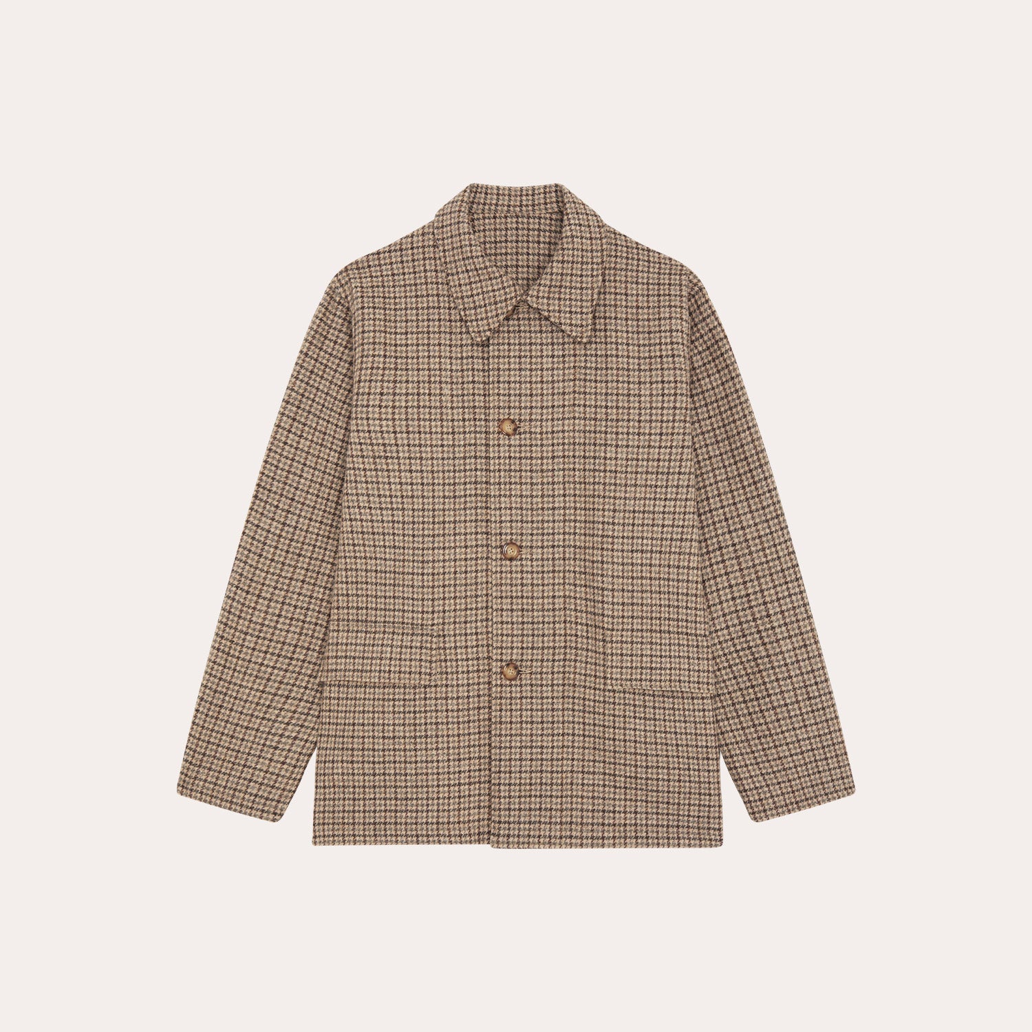 Brown houndstooth wool work jacket | Hast – Hast Paris