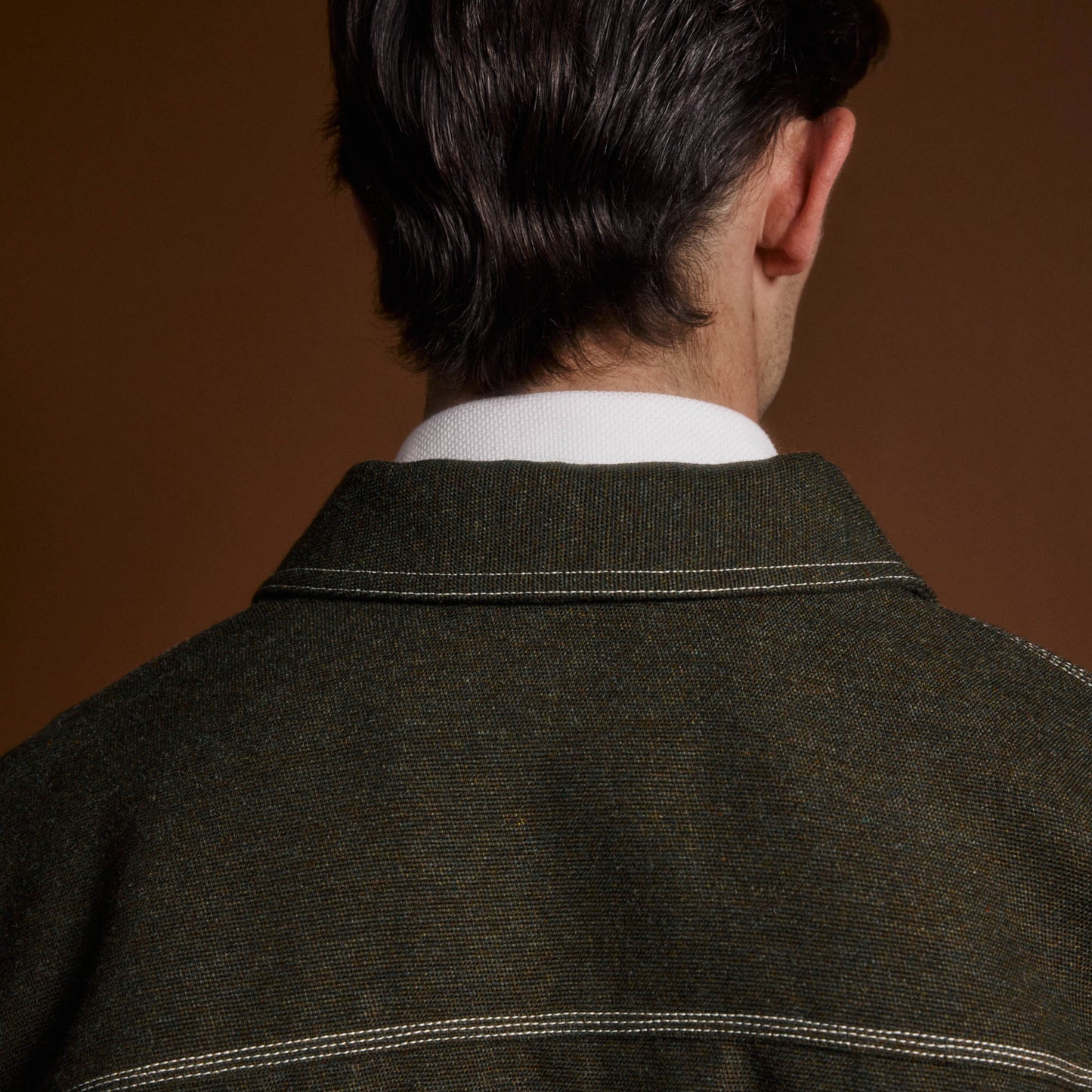 Veste décontractée double-face en laine italienne