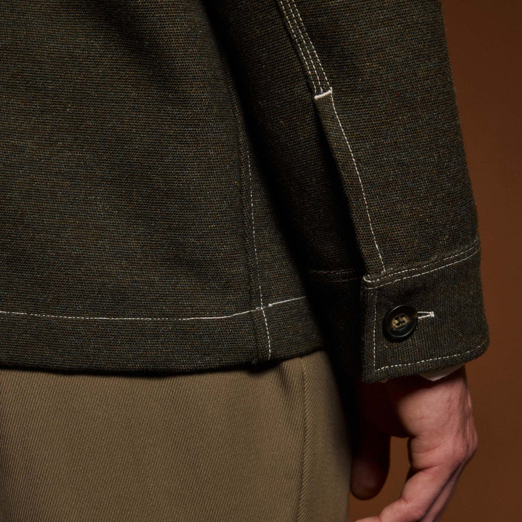 Veste décontractée double-face en laine italienne