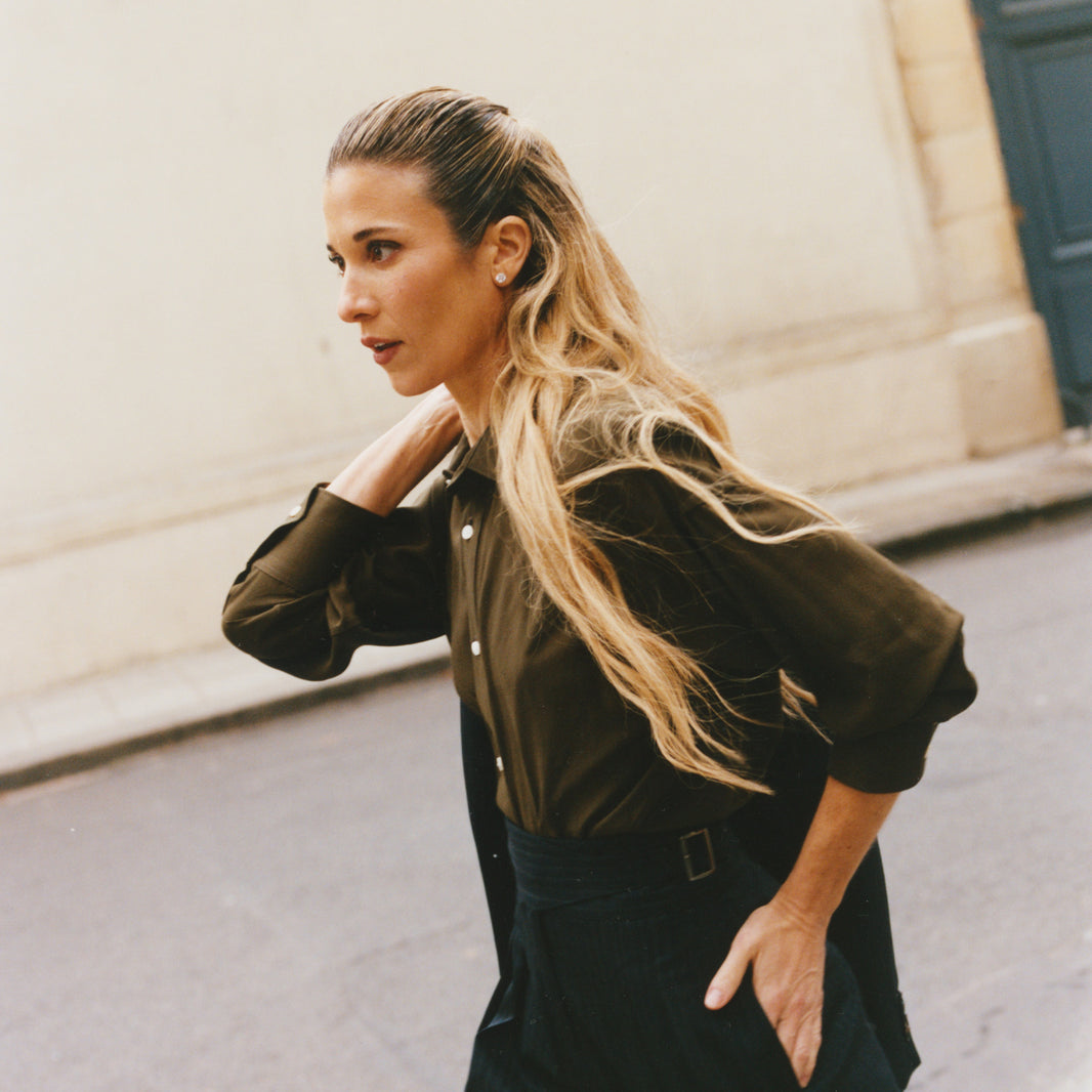 Chemise décontractée kaki