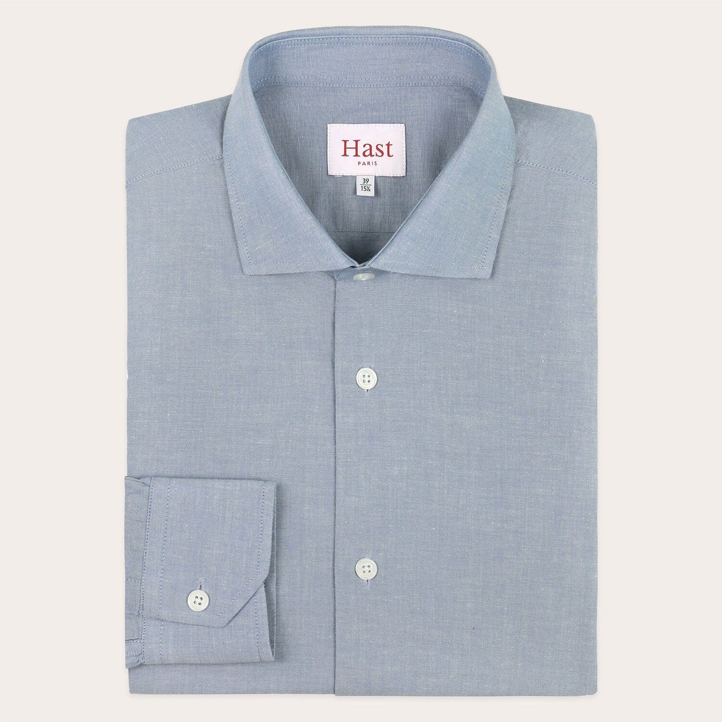 Chemise en coton biologique bleue