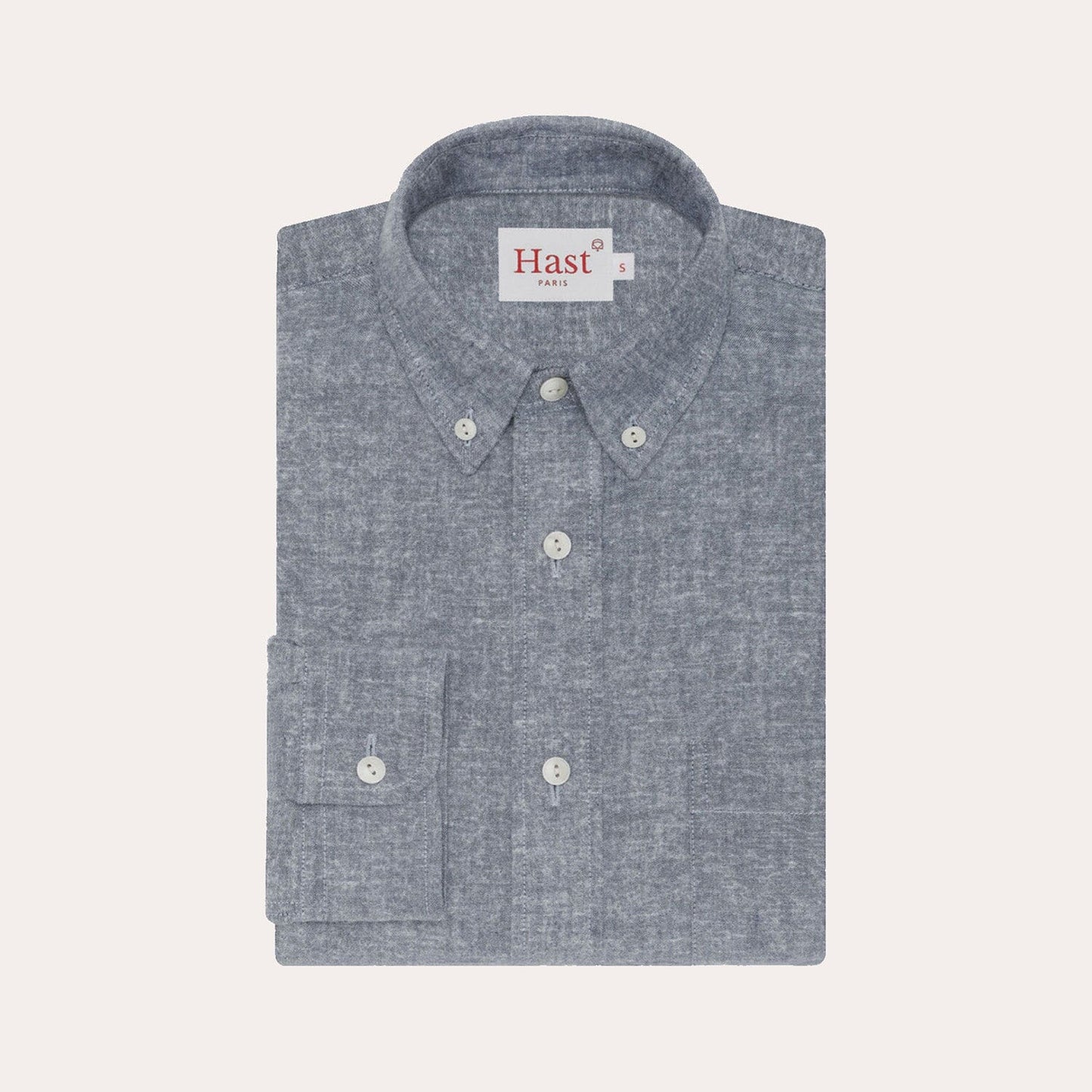 Chemise en flanelle de coton bleue