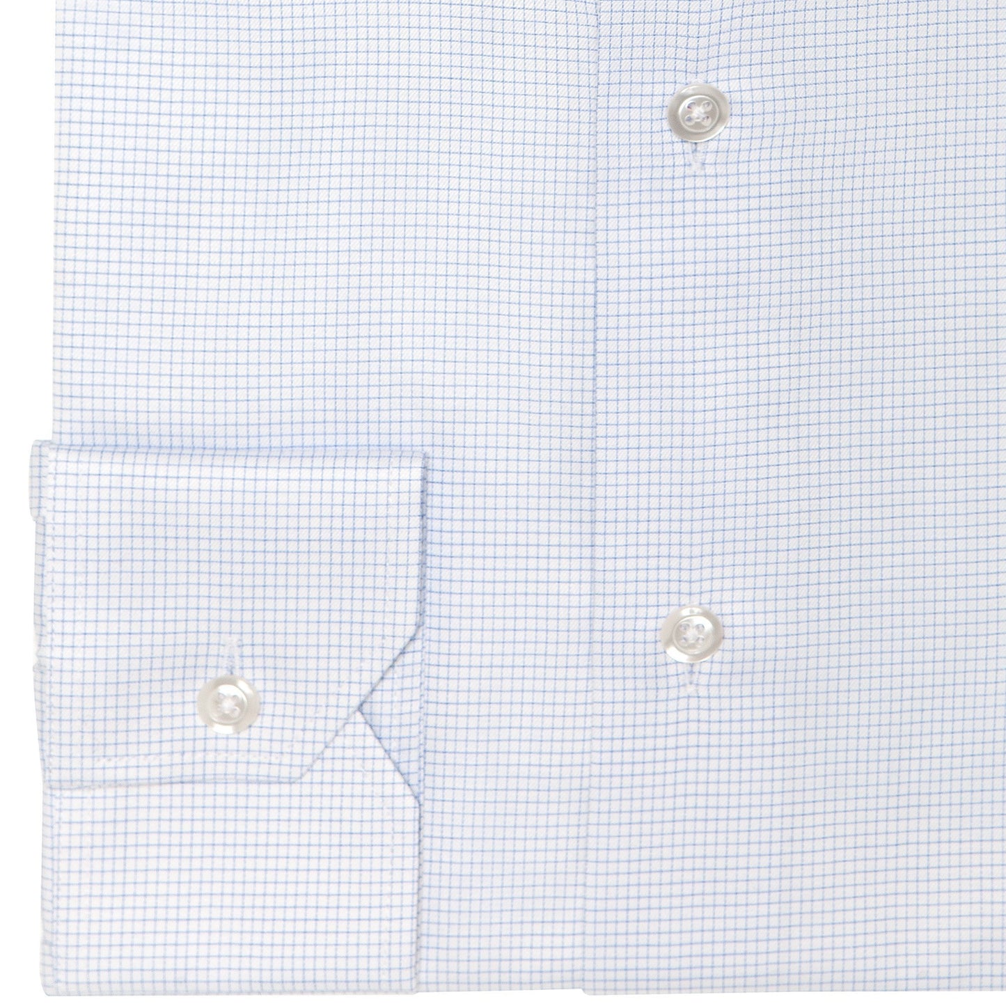 Chemise extra-ajustée à petits carreaux bleus