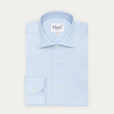 Premium blue double-twisted pinpoint shirt