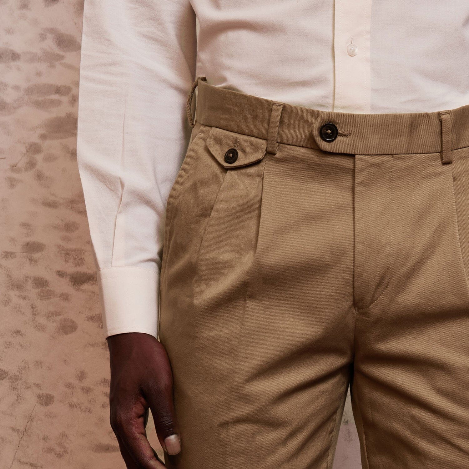 Chino épais double retors beige