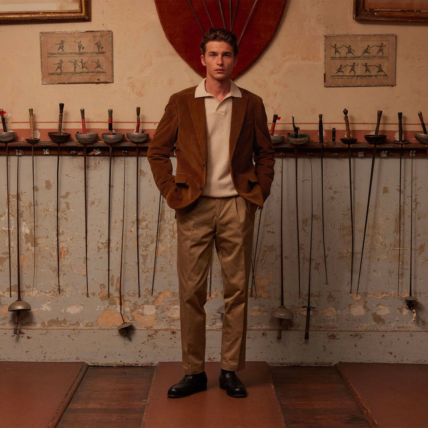 Chino épais double retors beige