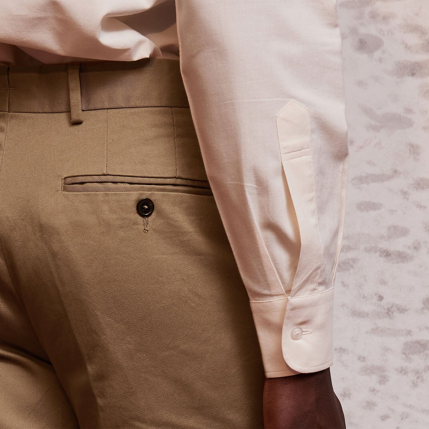 Chino épais double retors beige