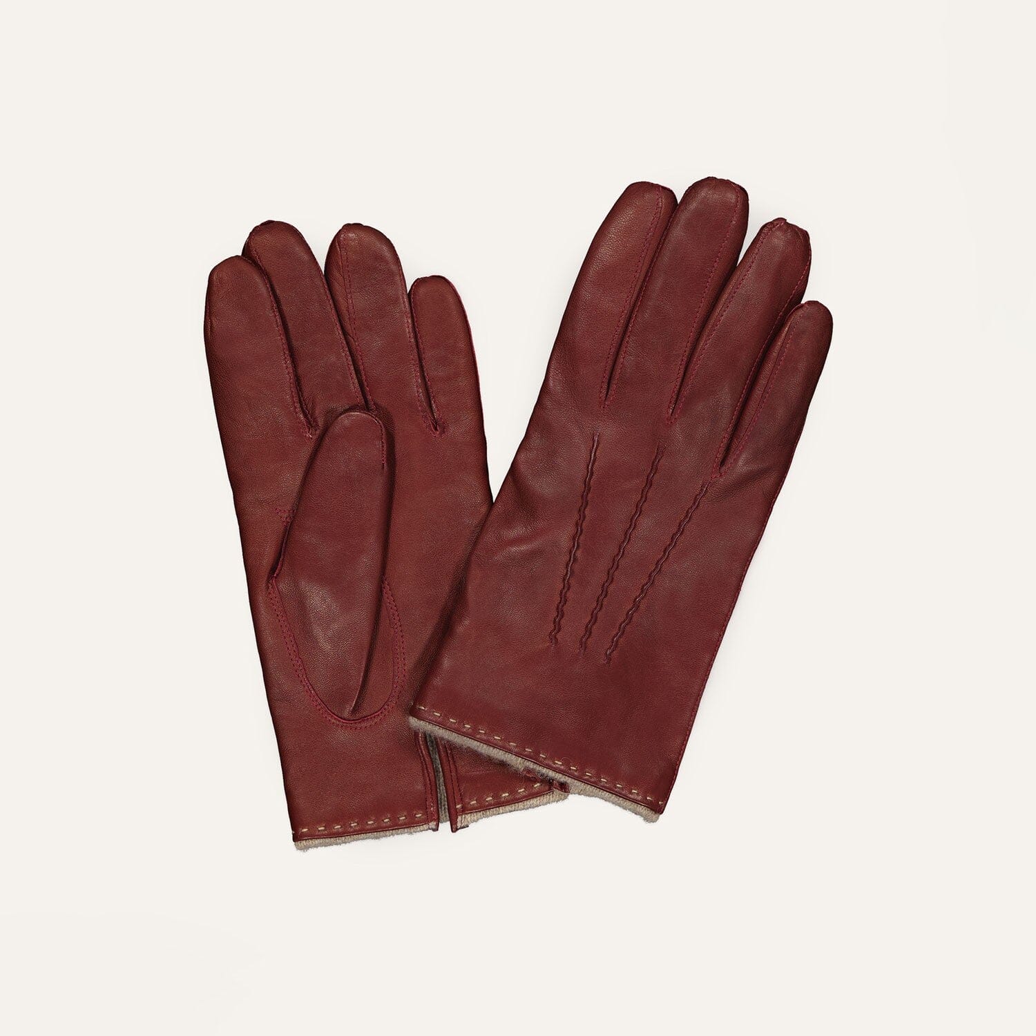 Burgundy leather glove Hast – Hast Paris - Main Image