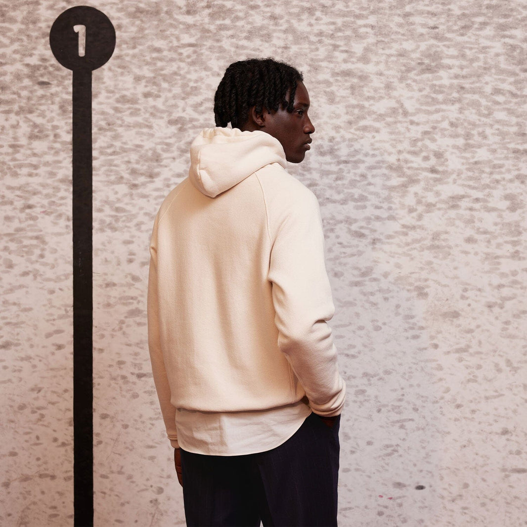 Hoodie en coton écru