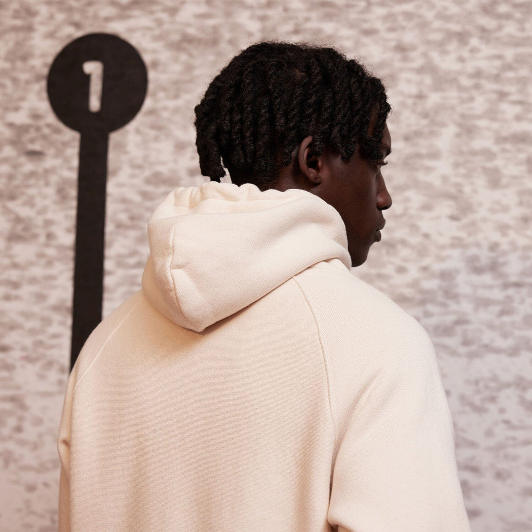 Hoodie en coton écru