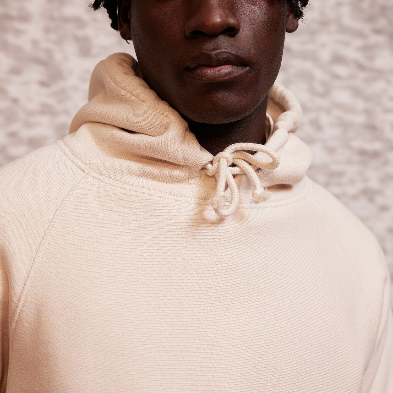 Hoodie en coton écru