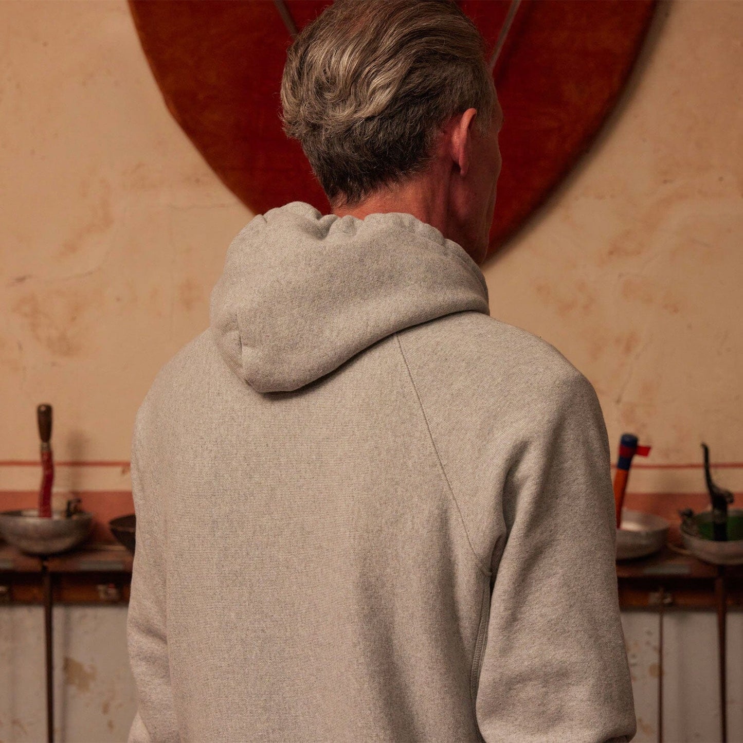 Hoodie en coton gris